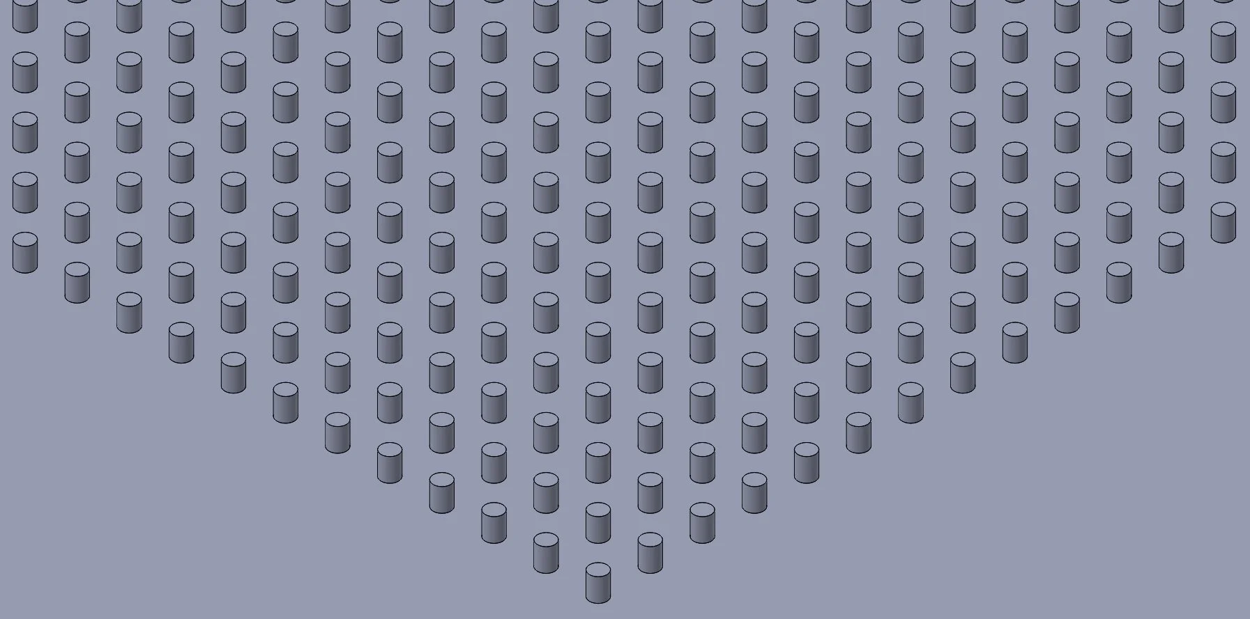 25um diameter x 50um spacing x 50um tall - Transparent