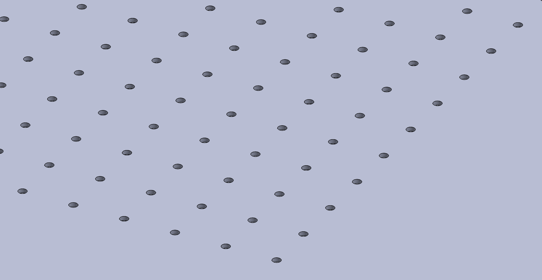 10um diameter x 50um spacing x 5um deep