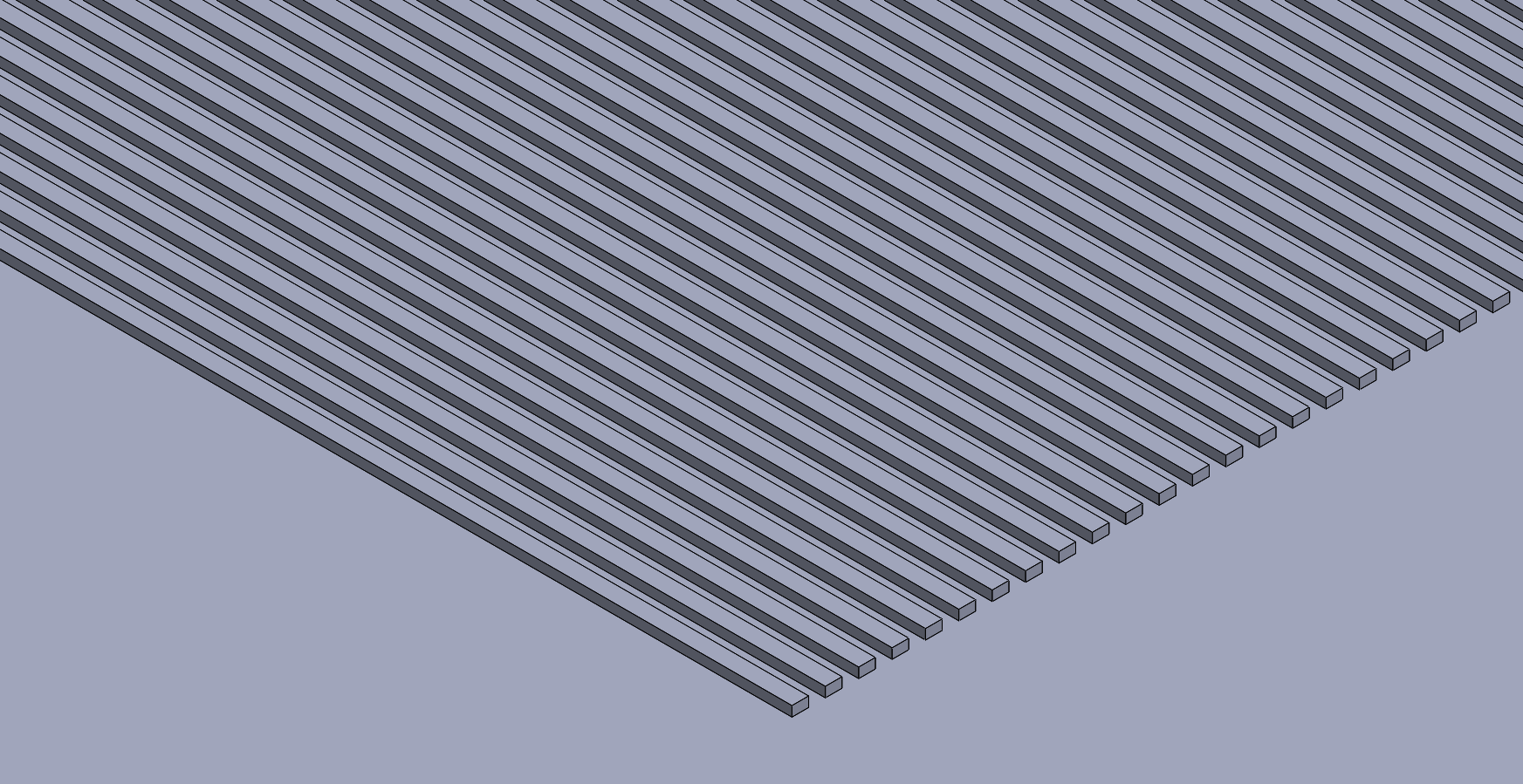 10um wide x 10um spacing x 6um tall