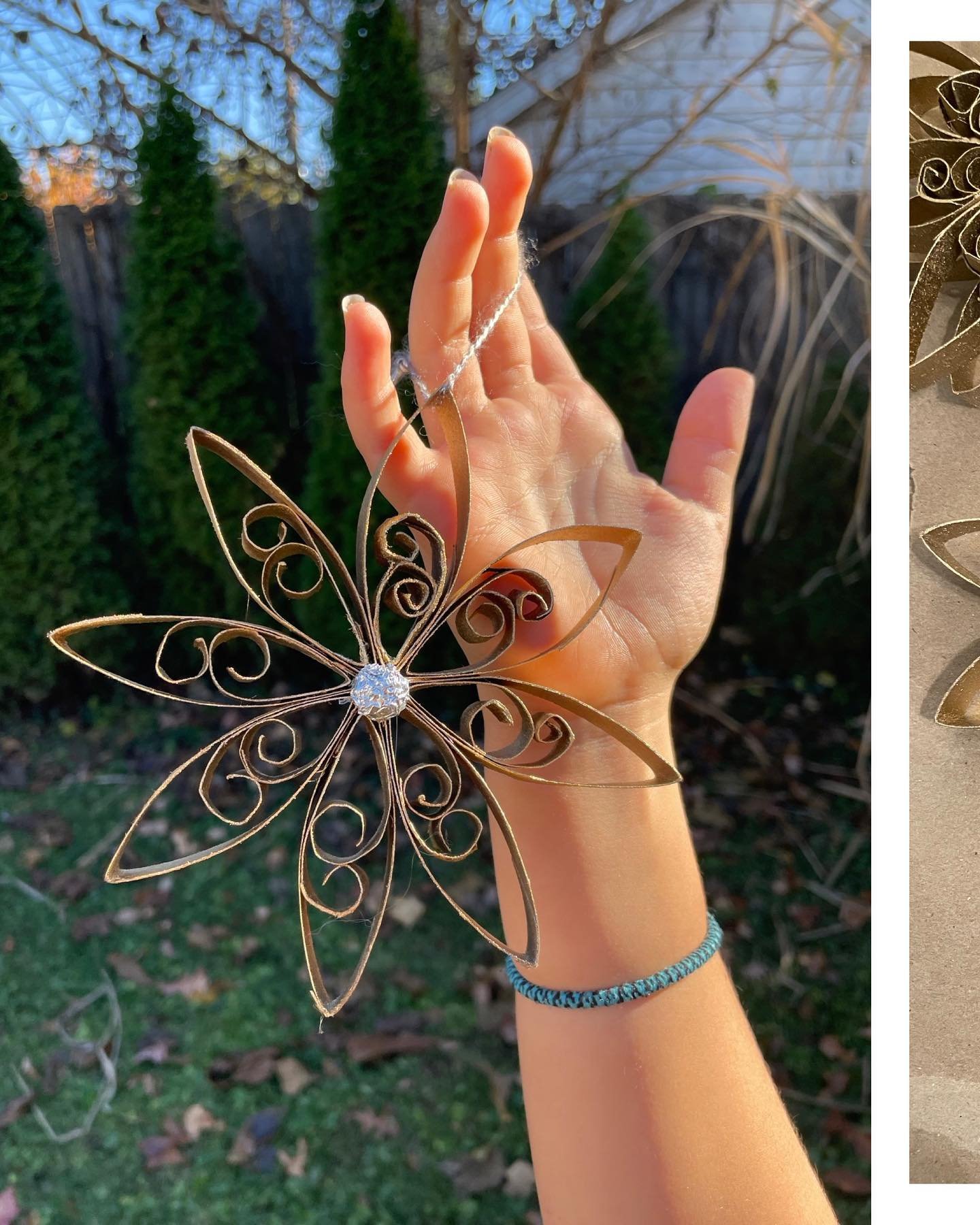 Young makers have a holiday market next Saturday December 2 @artplay.kids From 10-12 ✨✨&hearts;️✨✨ My little maker is working hard crafting these up cycled ornaments. We sourced some materials from @lexcreativereuse and @communitymontessorischool