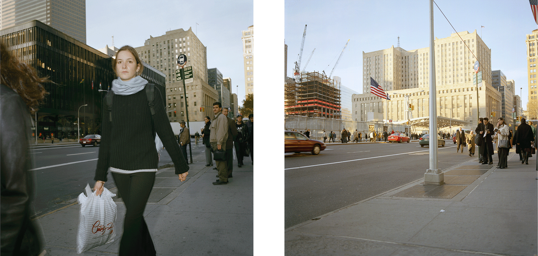 East side of Church Street near Cortland, October 2000 (left) and July 2004. 