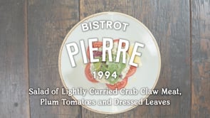 Salad of Lightly Curried Crab Claw Meat, Plum Tomatoes and Dressed Leaves v1