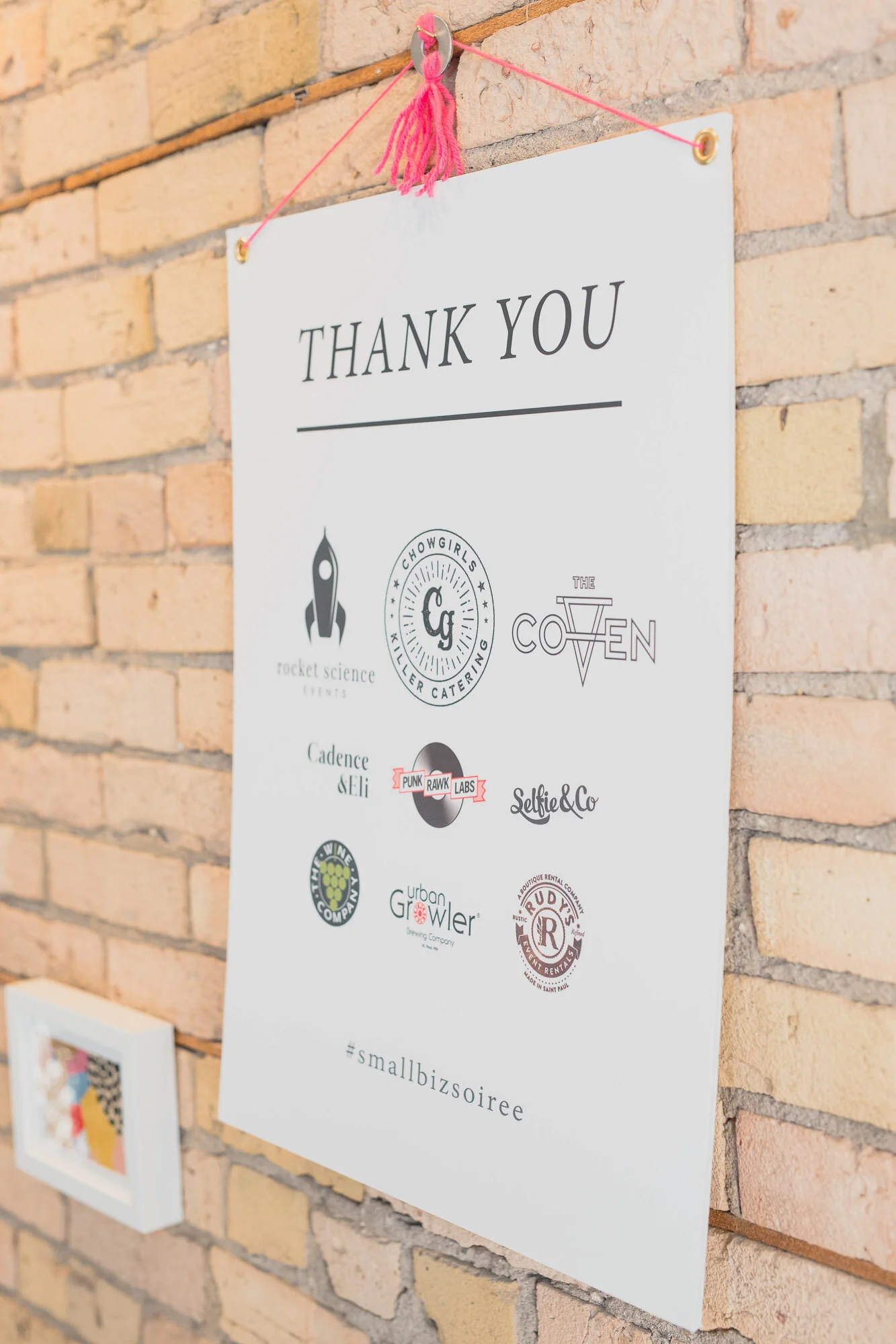  sign with thank you to vendors 