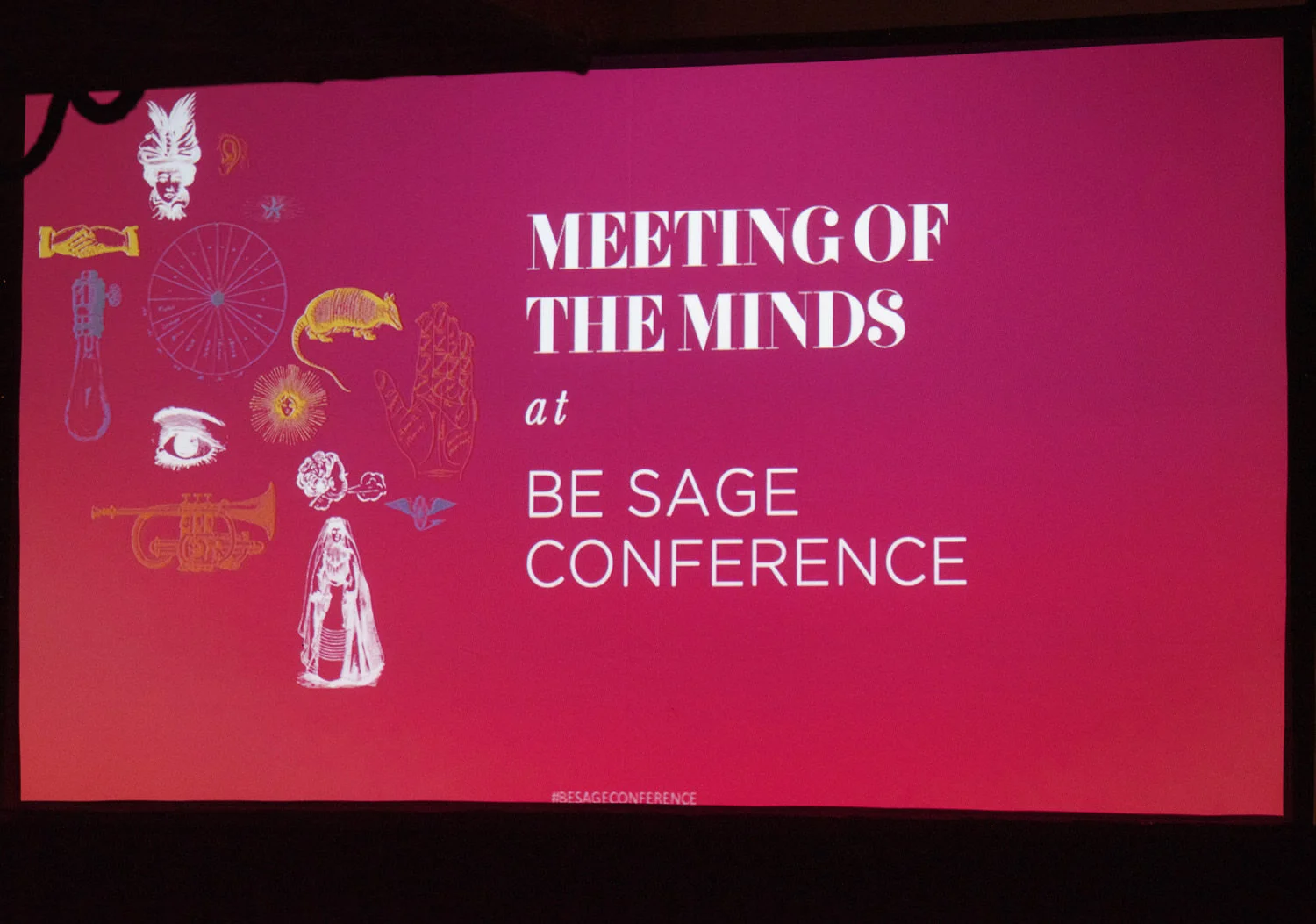 video screen display at wedding conference 