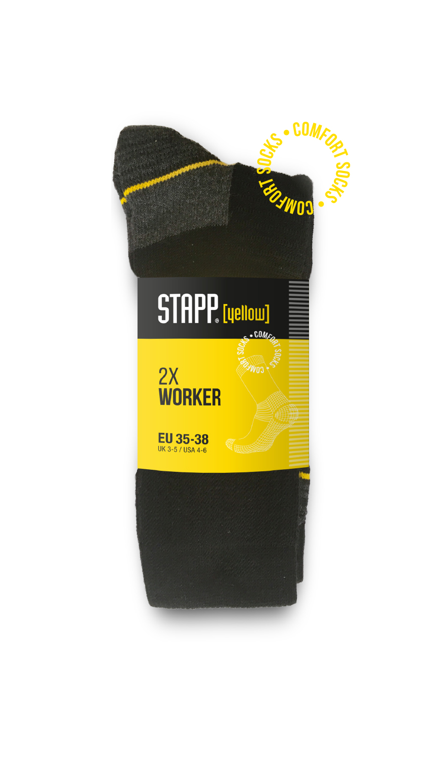 Keer terug salto auteur Stapp Yellow — Stapp socks