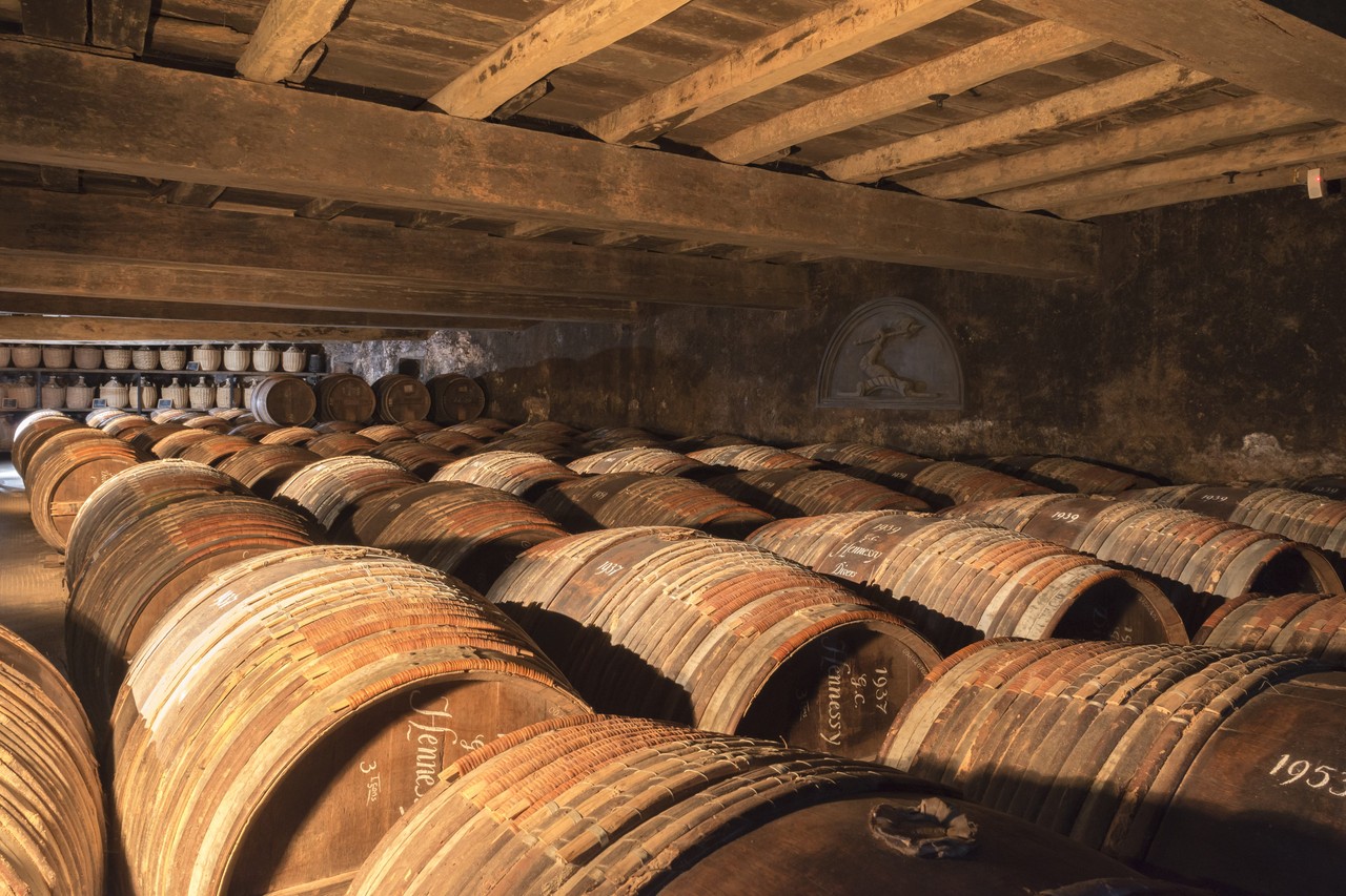  Hennessy storehouses hold barrels of cognac that are decades old. Some barrels date back to the early 1800s.  JULIEN FERNANDEZ FOR THE WALL STREET JOURNAL 