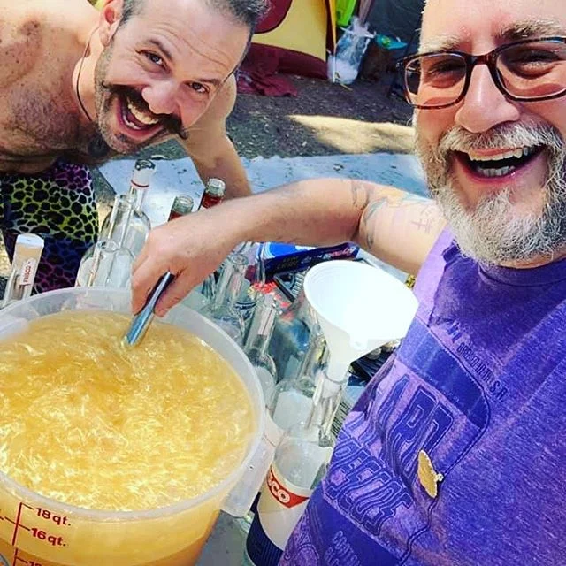 Camping with bar tenders extraordinare @juicegelf  and @chefbarkeep means amazing Fr&iacute;sco punch for everybody! Delight gauranteed, facial hair not required #havemorefun
