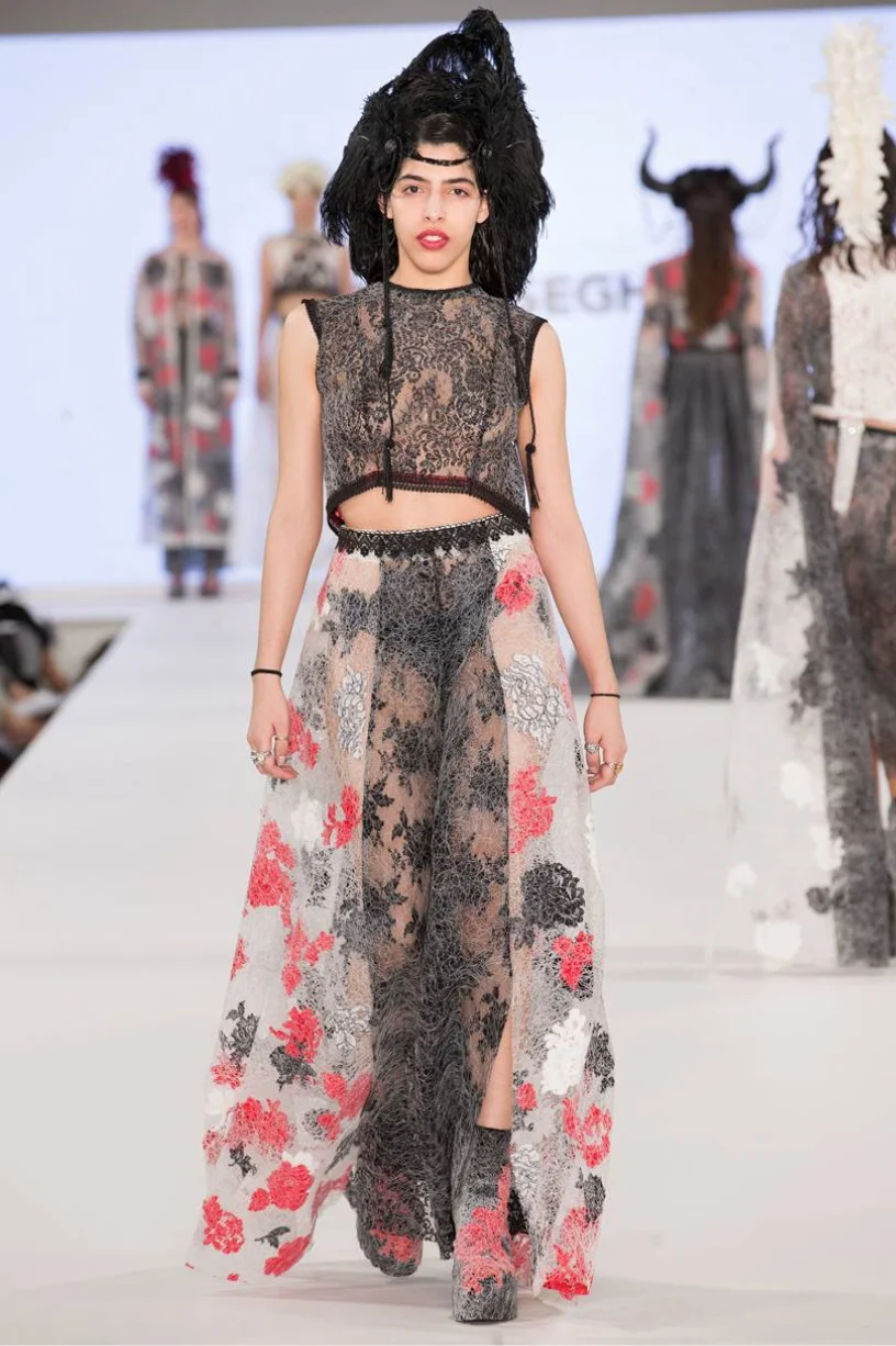Vaseghia London Fashion Week catwalk Isla Campbell Millinery