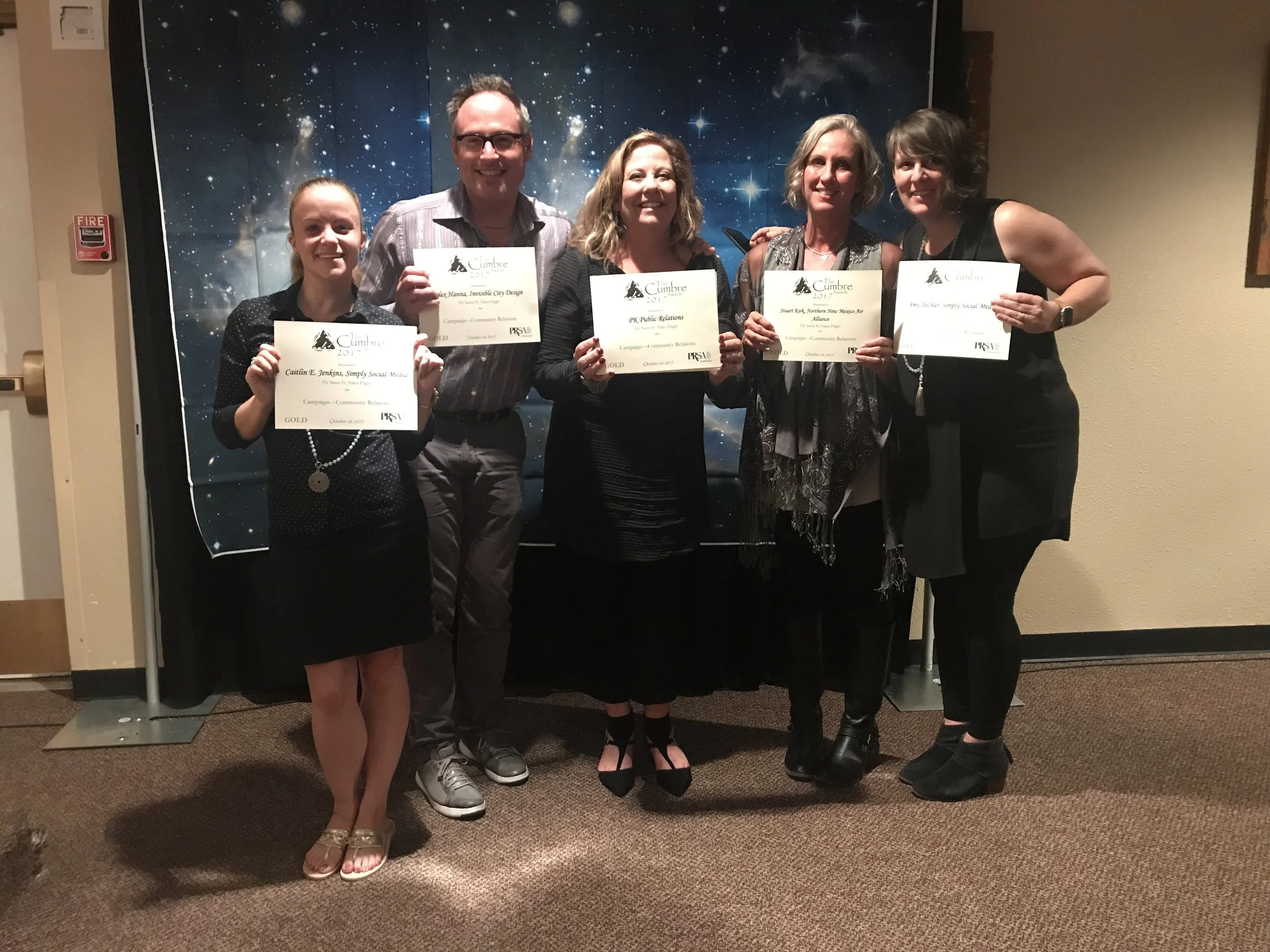 Fly Santa Fe Campaign Team with our GOLD Cumbre Awards