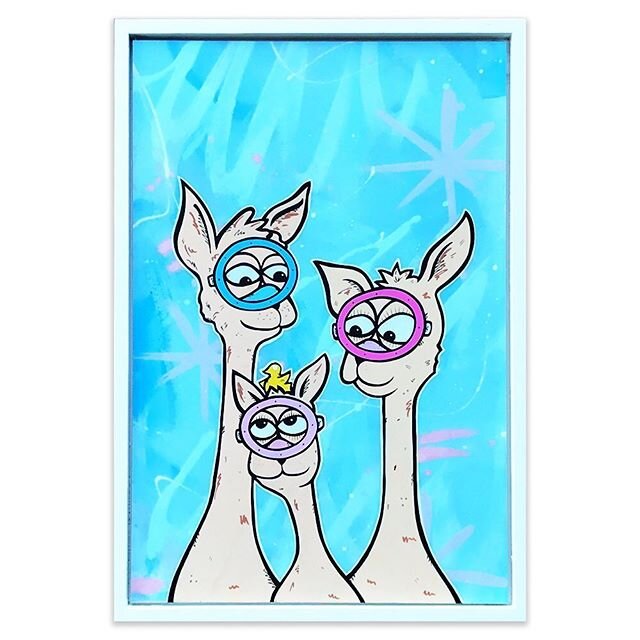 This was such a fun commission piece! I&rsquo;m a sucker for anything llama and a family of llamas? I&rsquo;m in. 
#commissionart #llama #llamafamily #resinart #happyart #family