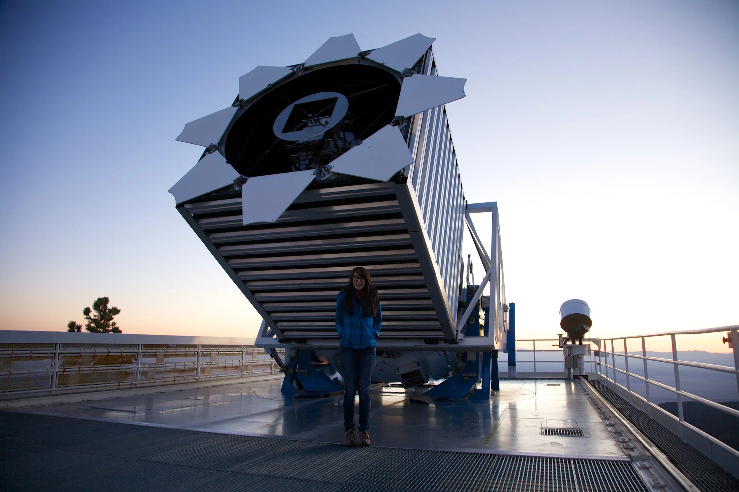 At the SDSS telescope, February 2012. Photo credit: Stéphane Courteau