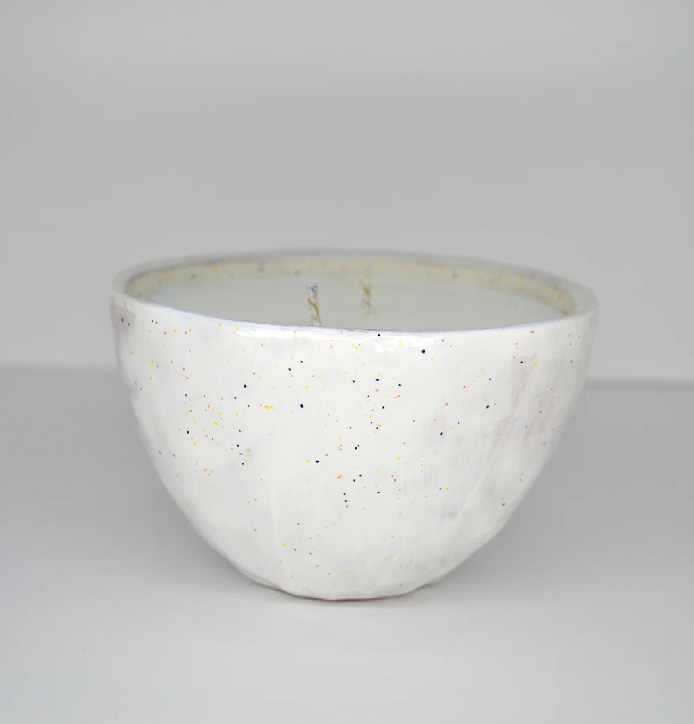Small Bowl _ White Speckled _ Side View _ Ceramic _ Soy Candle _ NH.jpg