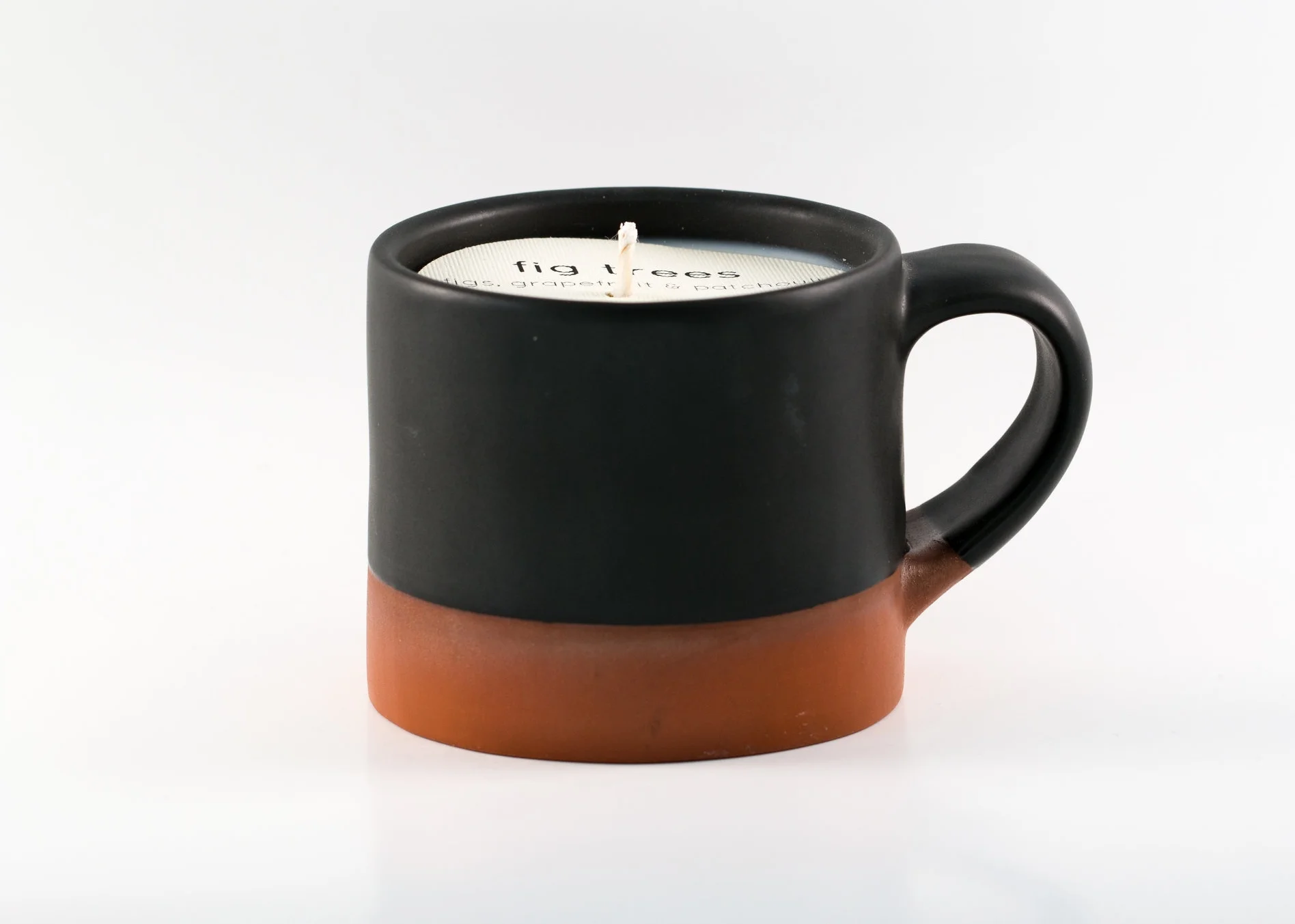 Mug _ Black Matte _ Side View _ Ceramic _ Fig Trees _ Soy Candle _ SH.jpg