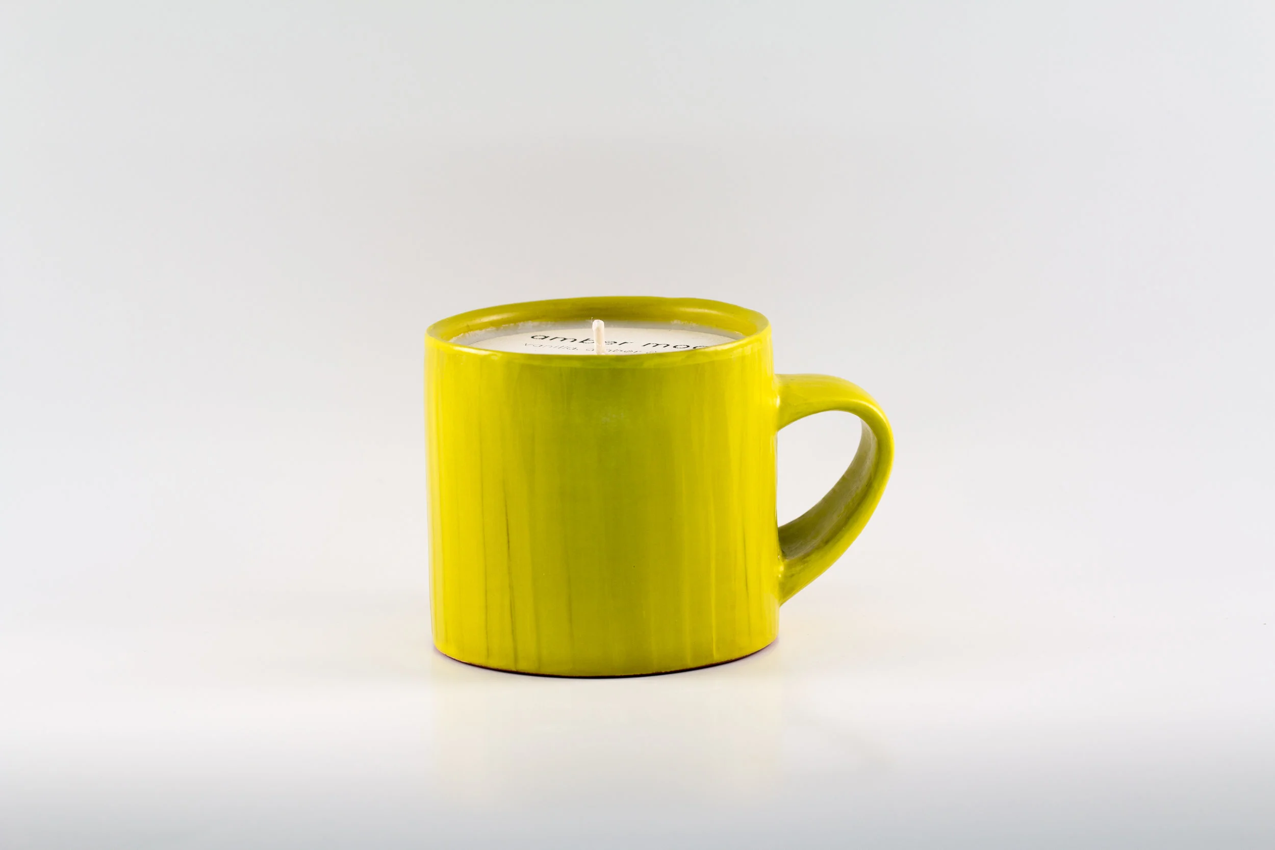 Mug _ Chartreuse Matte _ Textured _ Side View _ Ceramic _ Soy Candle _ SH.jpg