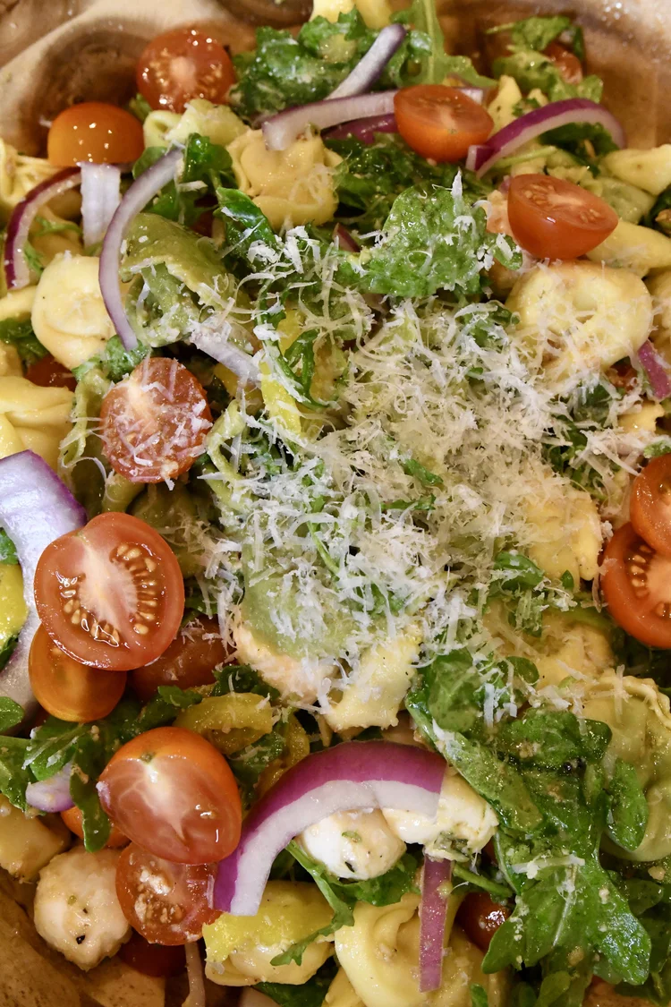 Tortellini Pasta Salad with Mozzarella & Arugula — Crazy Blonde Life