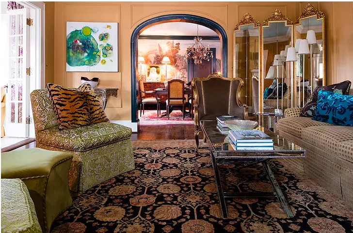 Our living room and dining room from Leigh Jones Interior Design .
