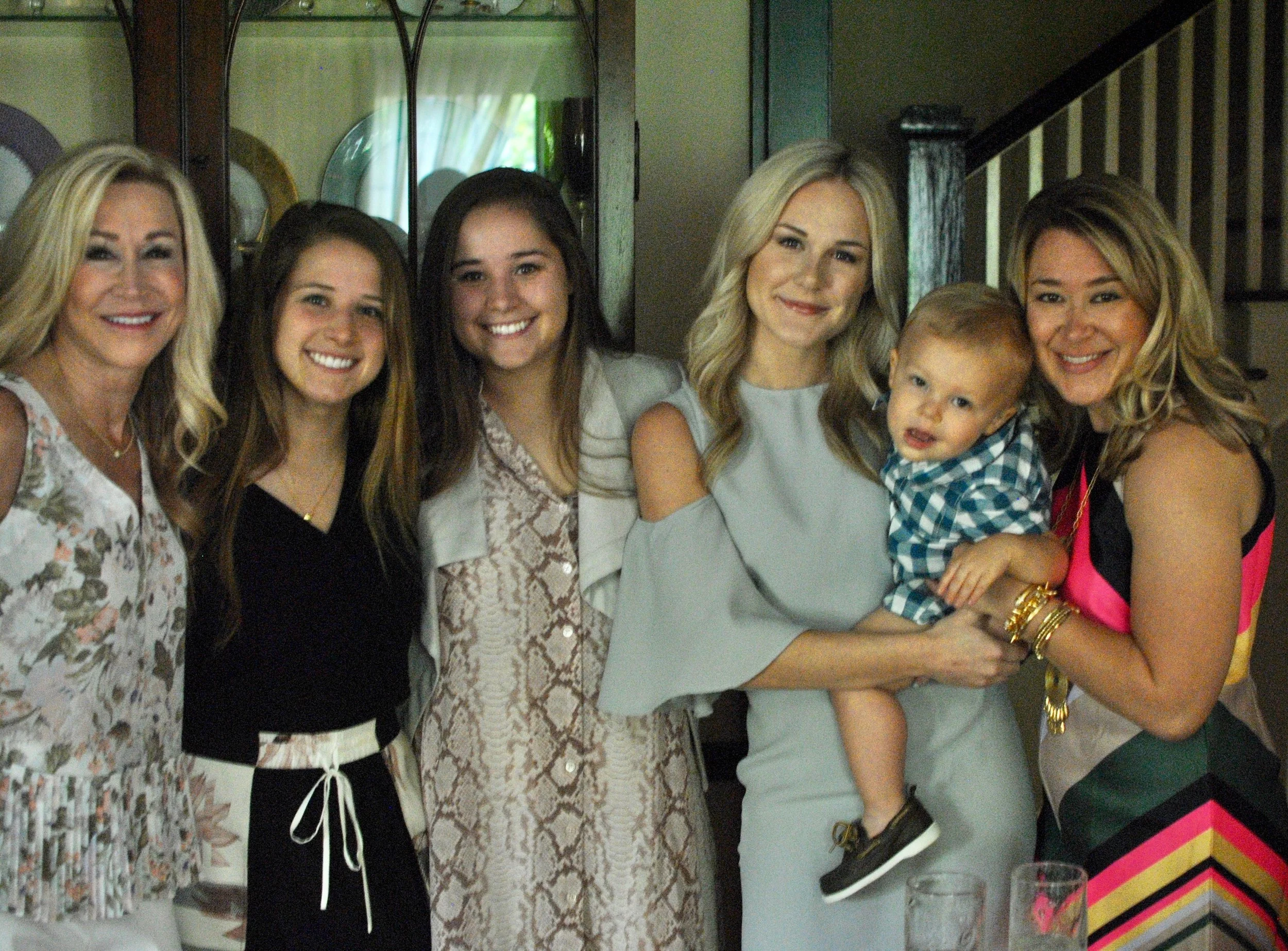 Sarah with Sarah and Emma McQueen, Hudson, Lauren and me.