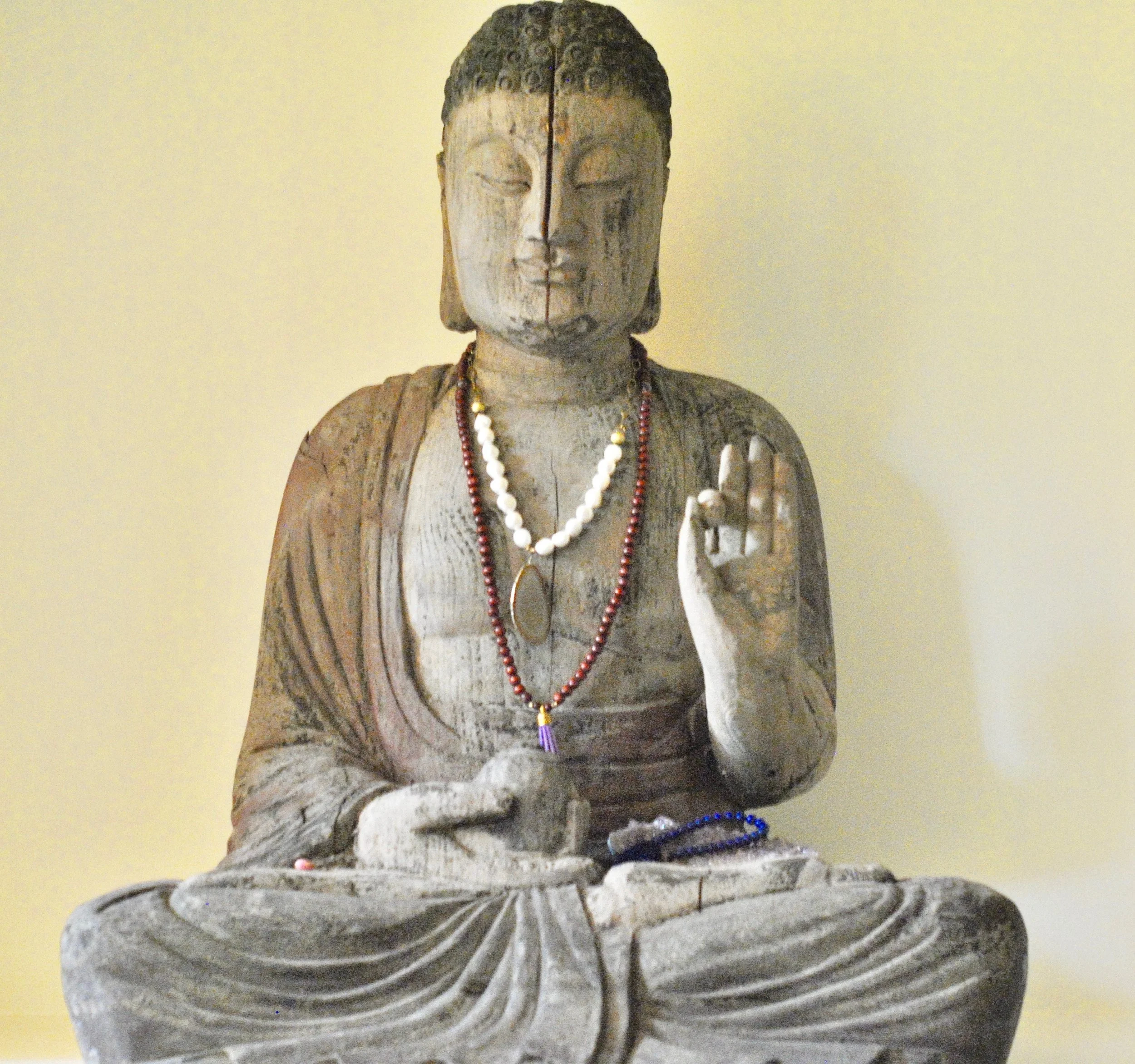  This fabulous Buddha was a gift from my husband. &nbsp;I found it in a shop in Blowing Rock, North Carolina and knew that I had to have it! &nbsp;It sits in my meditation room and inspires me to meditate (mostly) daily. 