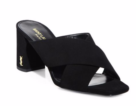 Saint Laurent Loulou Block Heel Mules