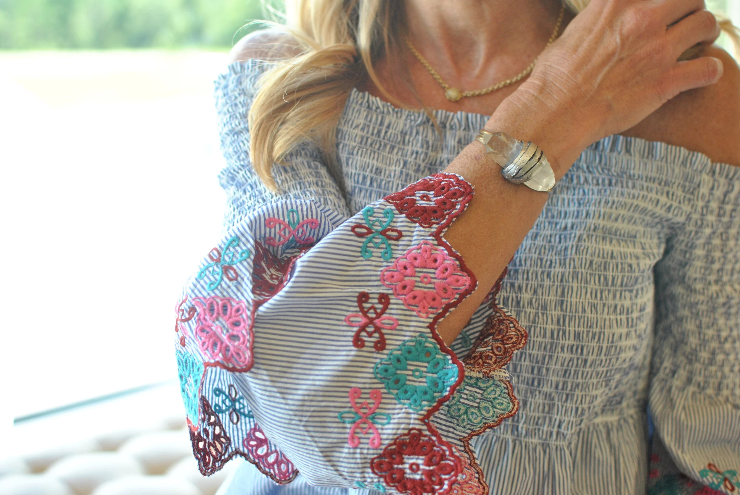 Embroidered top