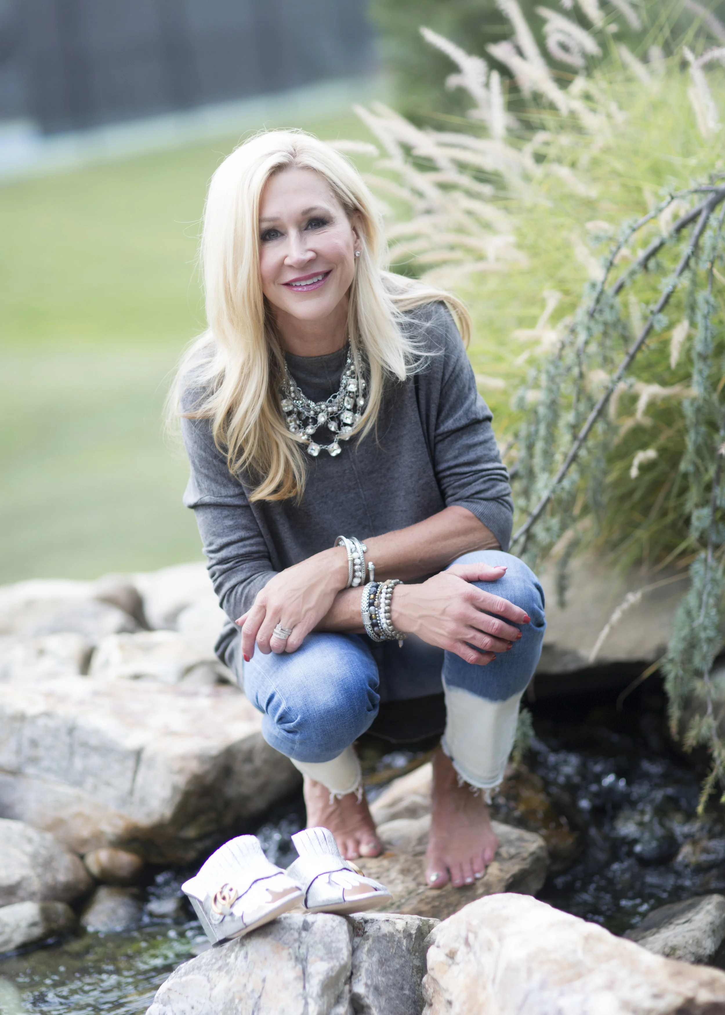 Cabi Tee with Gucci Shoes