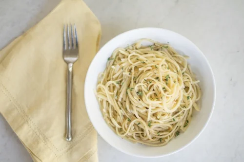 Delicious Pasta for a Busy Night - Pasta with Butter, Parmesan Cheese and Fresh Herbs