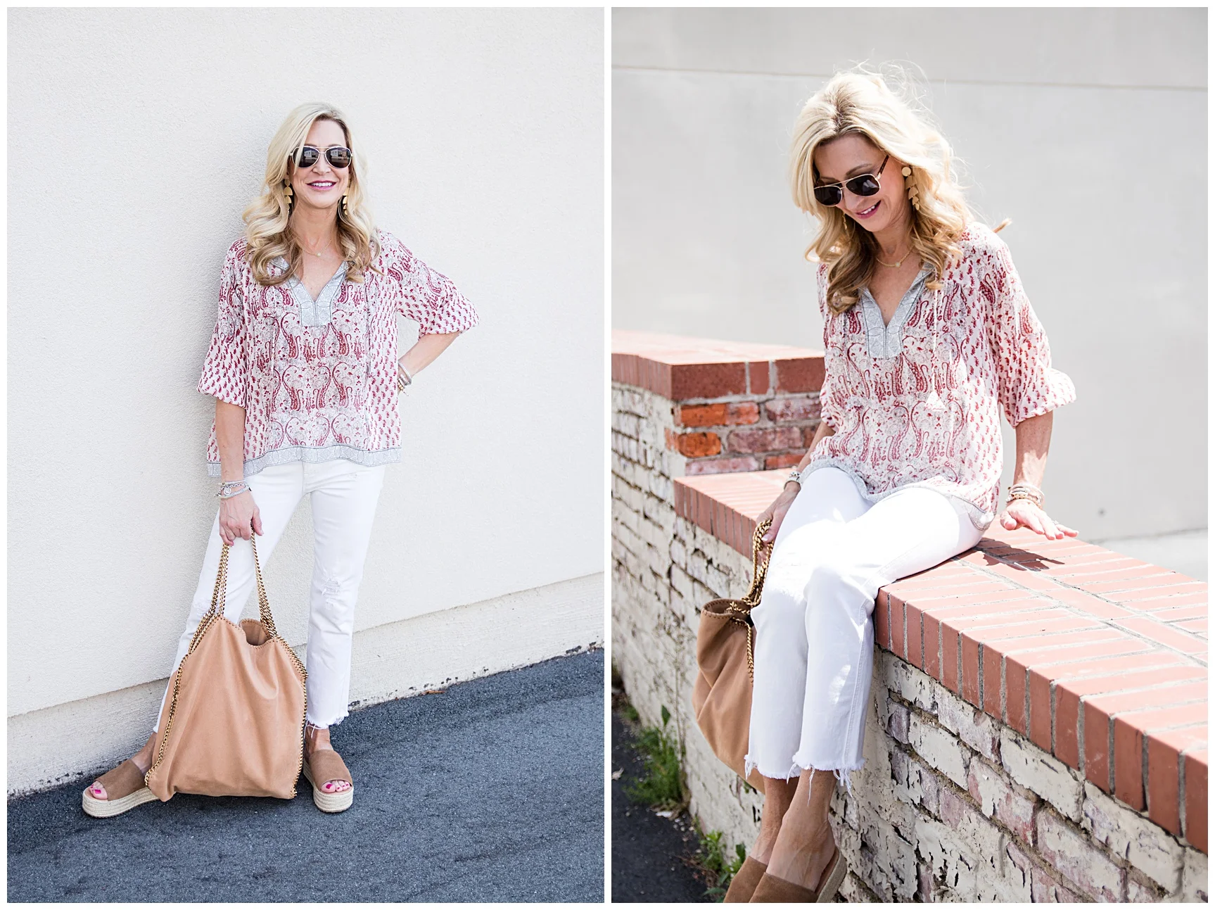Ulla Johnson top with Vera Bradley Sunglasses