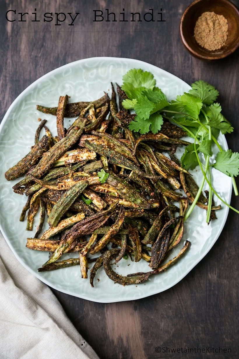 Spicy Oven Baked Okra