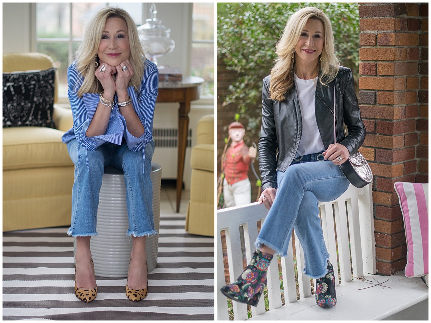 Two Ways to Wear Cropped Flare Jeans