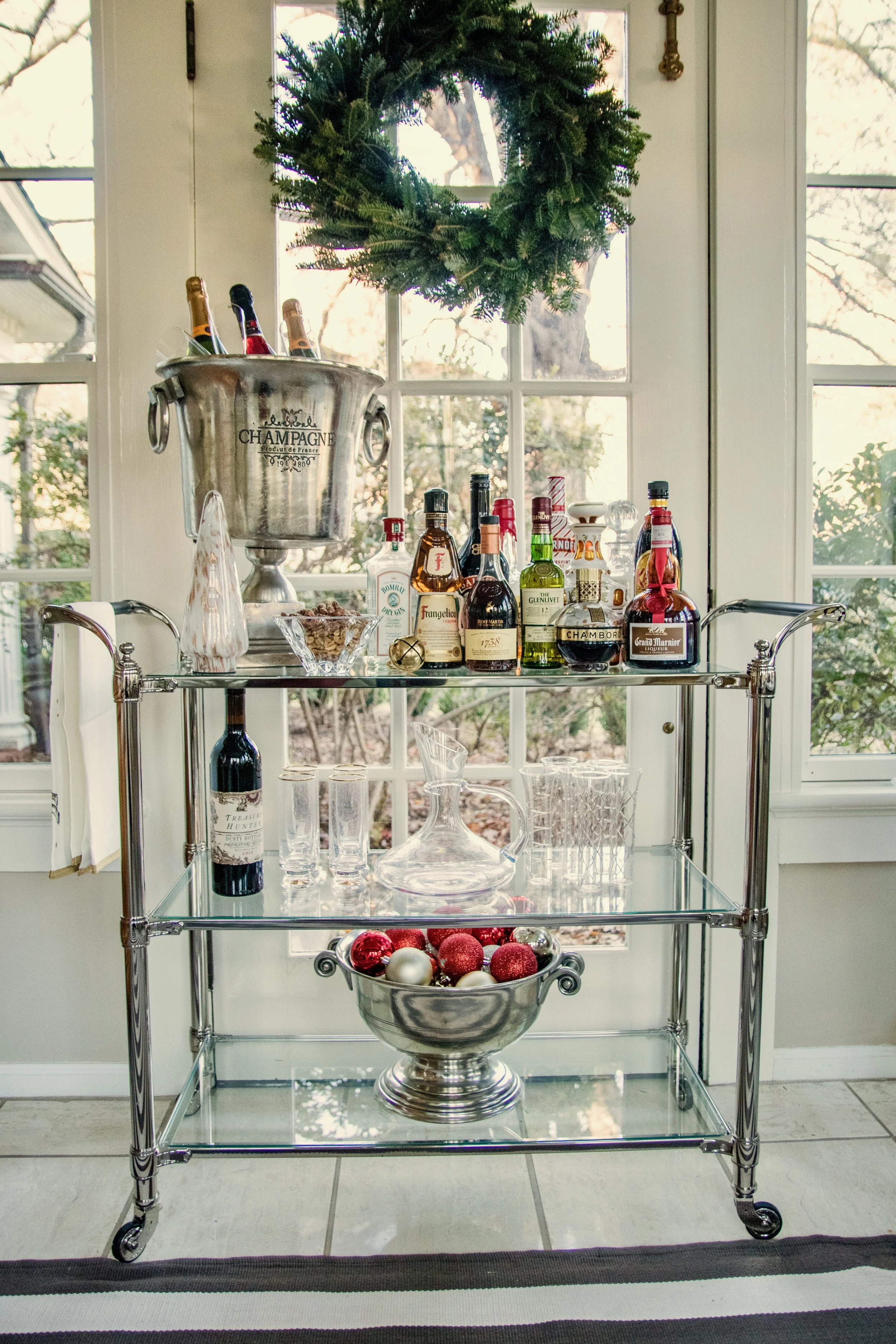 Style your bar cart for the Holidays