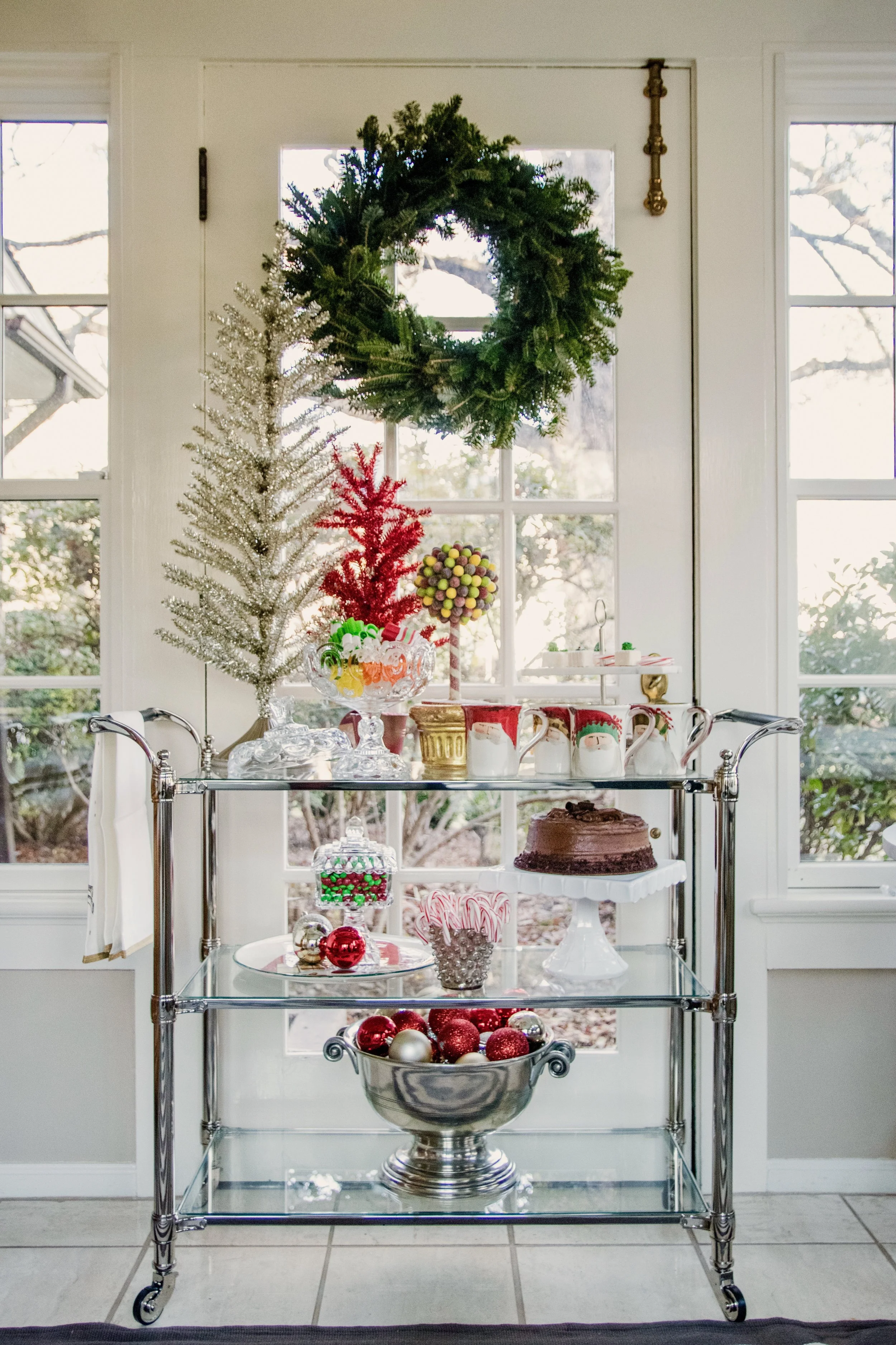 Holiday Bar Cart - Crazy Blonde Style
