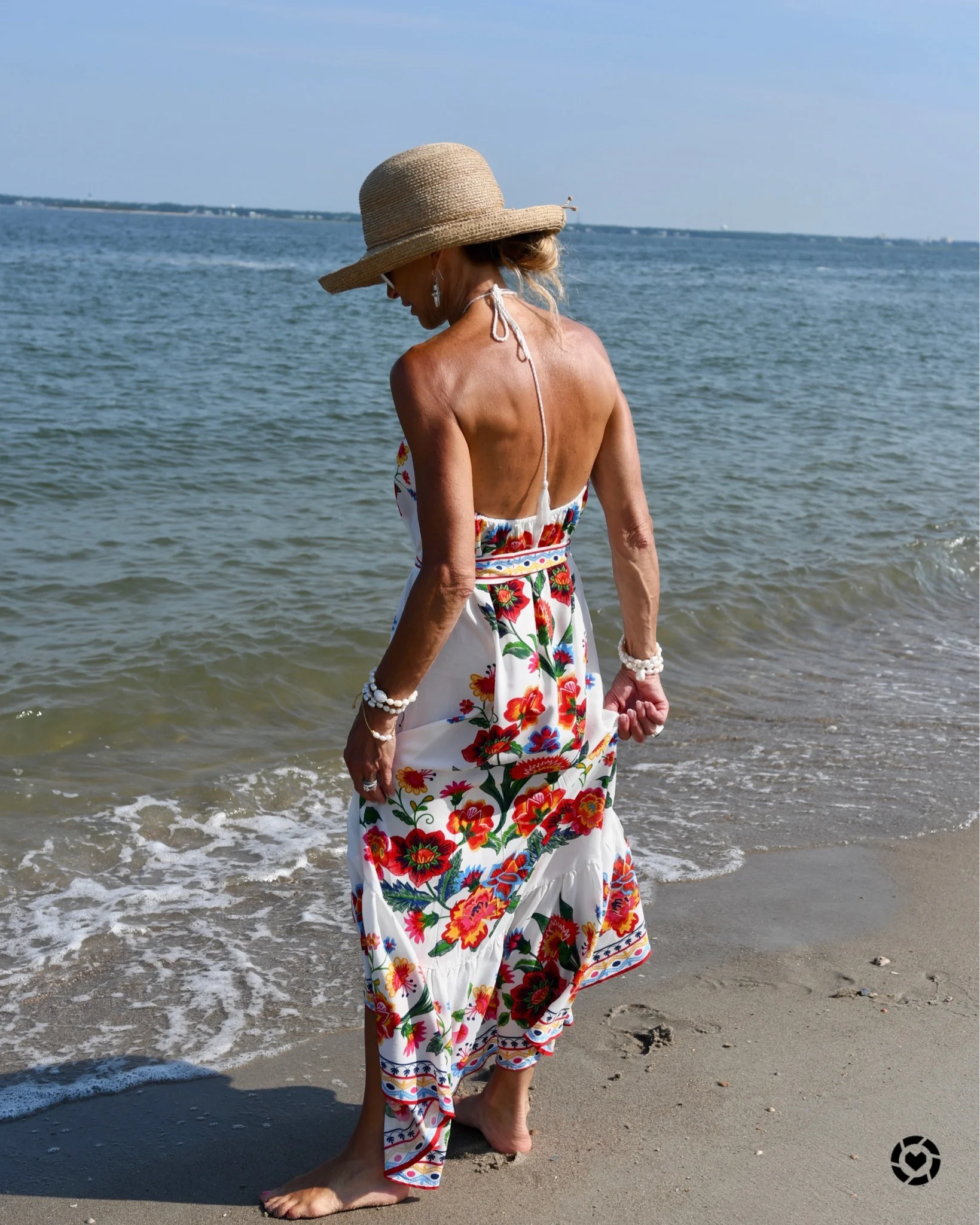perfect dress for beach the perfect 'twirl on the beach' dress  @lspace *dress + sandals are  linked in my bio and stories*