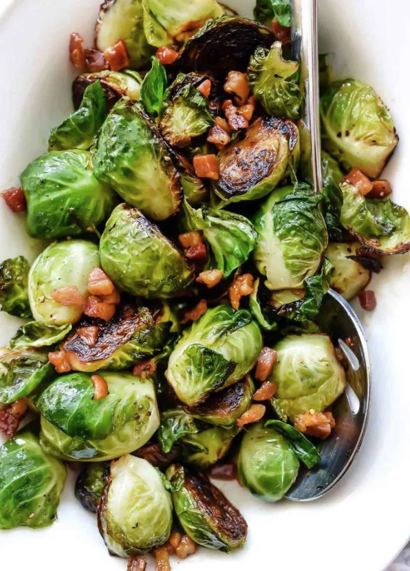 Best Thanksgiving Sides, Brussels Sprouts with Pancetta via Foodie Crush