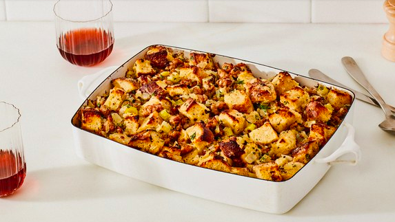 Italian Sausage and Bread Stuffing  via Epicurious