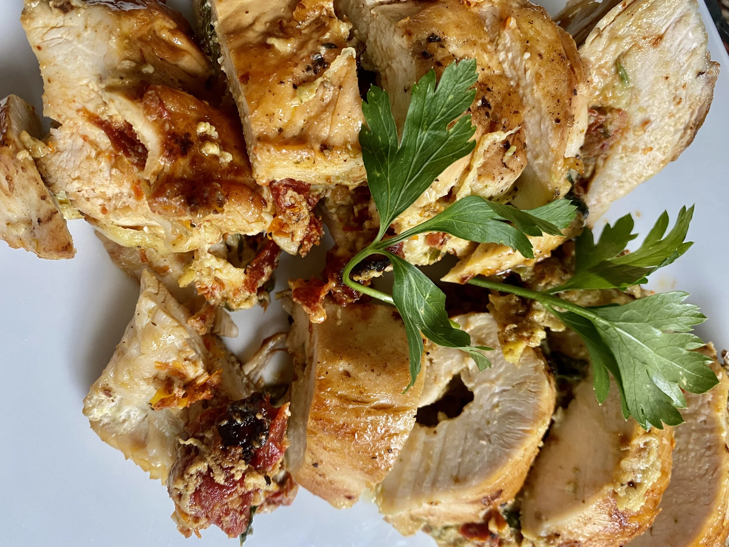 Stuffed Chicken Breast With Spinach Cheese And Sun Dried Tomatoes Crazy Blonde Life