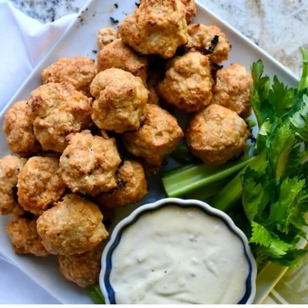 Buffalo Chicken Meatballs - The Perfect Super Bowl Appetizer