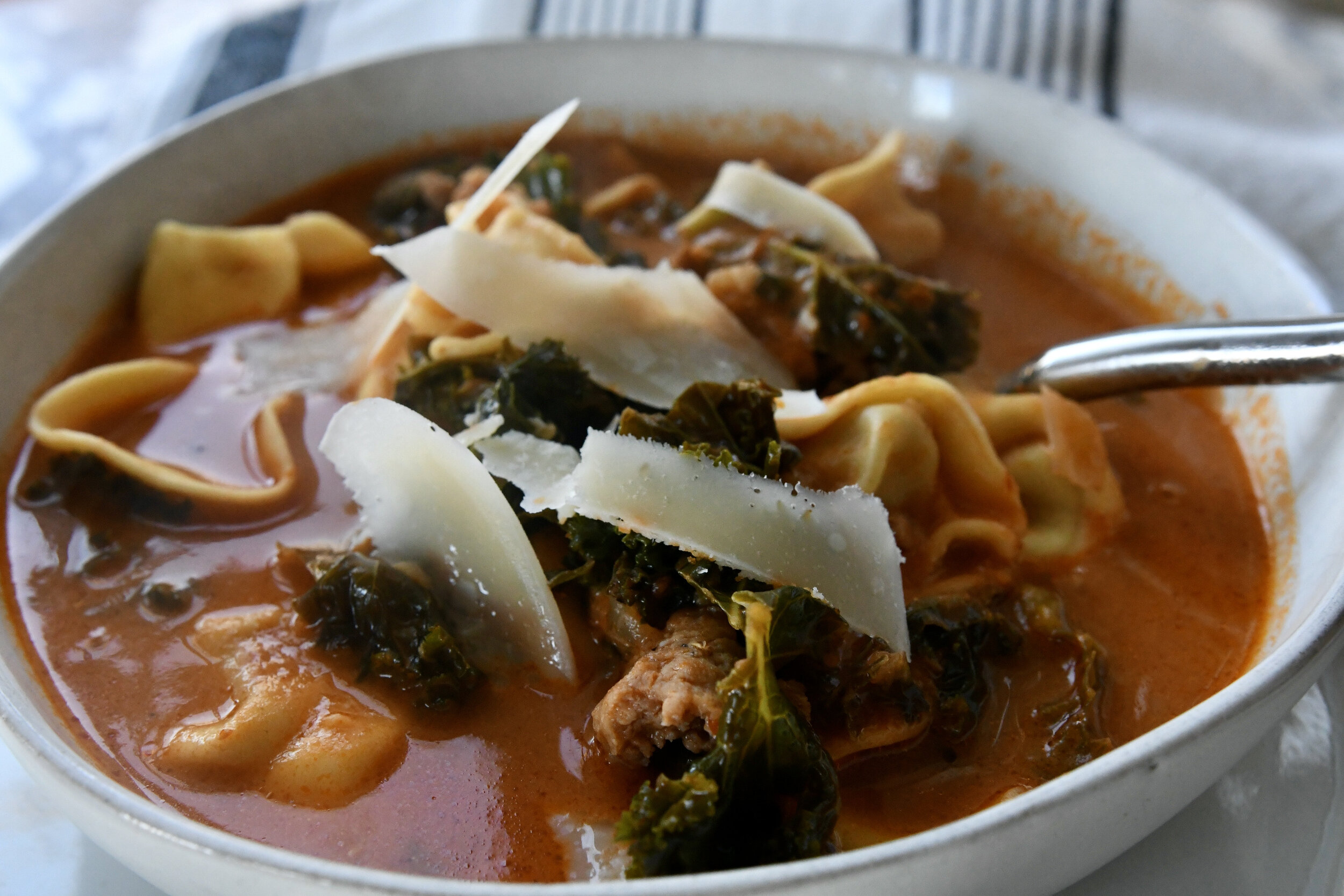Italian Sausage & Kale Soup with Tortellini — Crazy Blonde Life