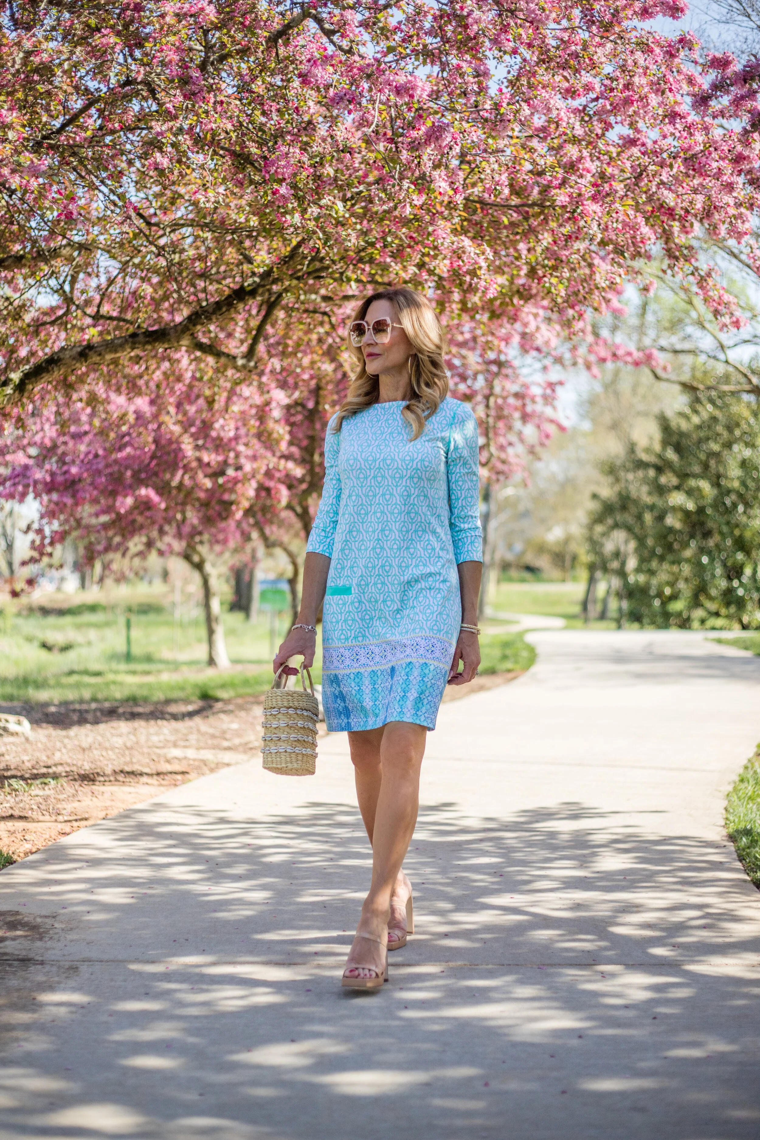 cinq a sept dresses Jerome Dress LABORDAY2026 Tumbled woven Blue Round Neck Tulle Size:7/3XL