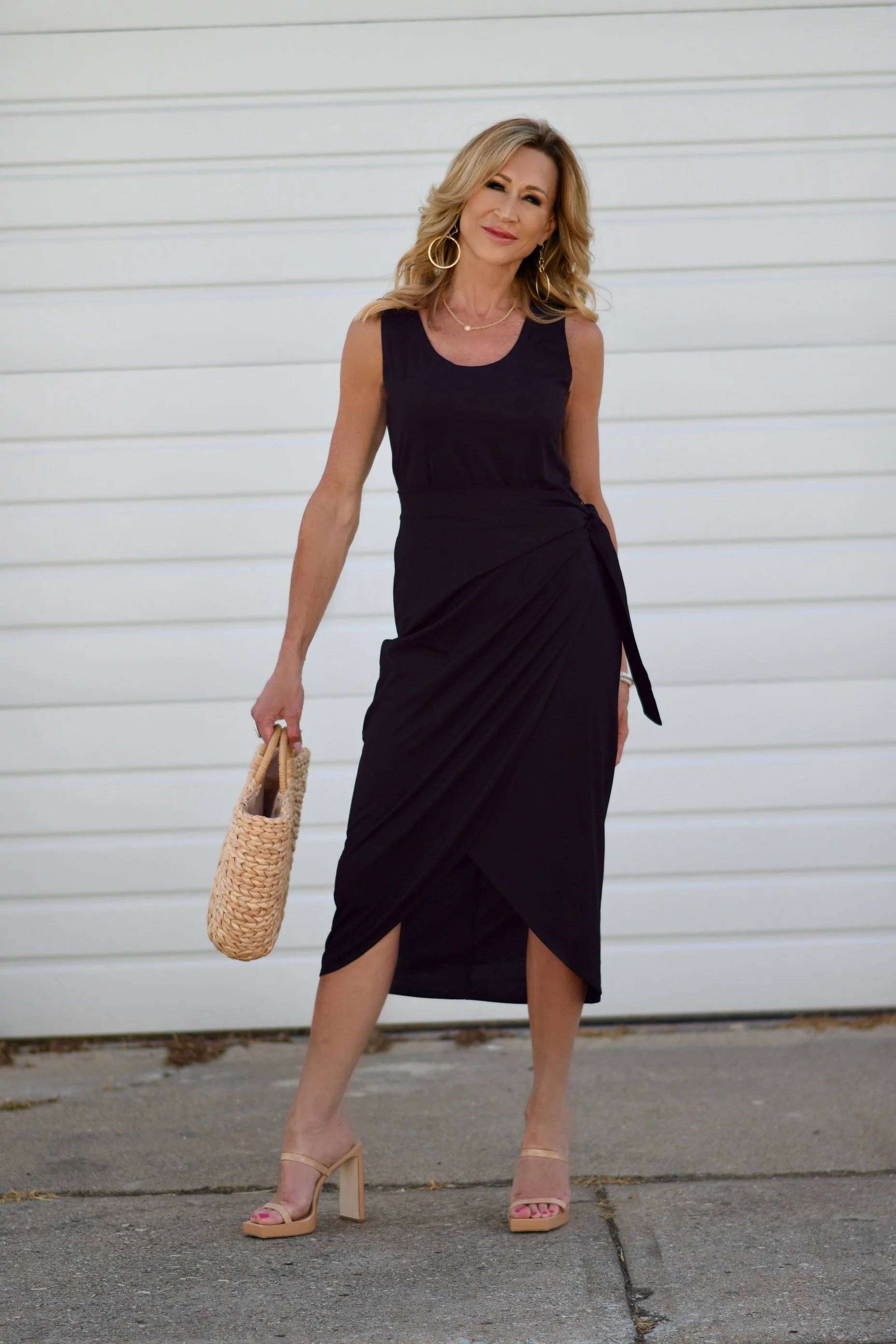 reformation kaila wrap style jersey dress
