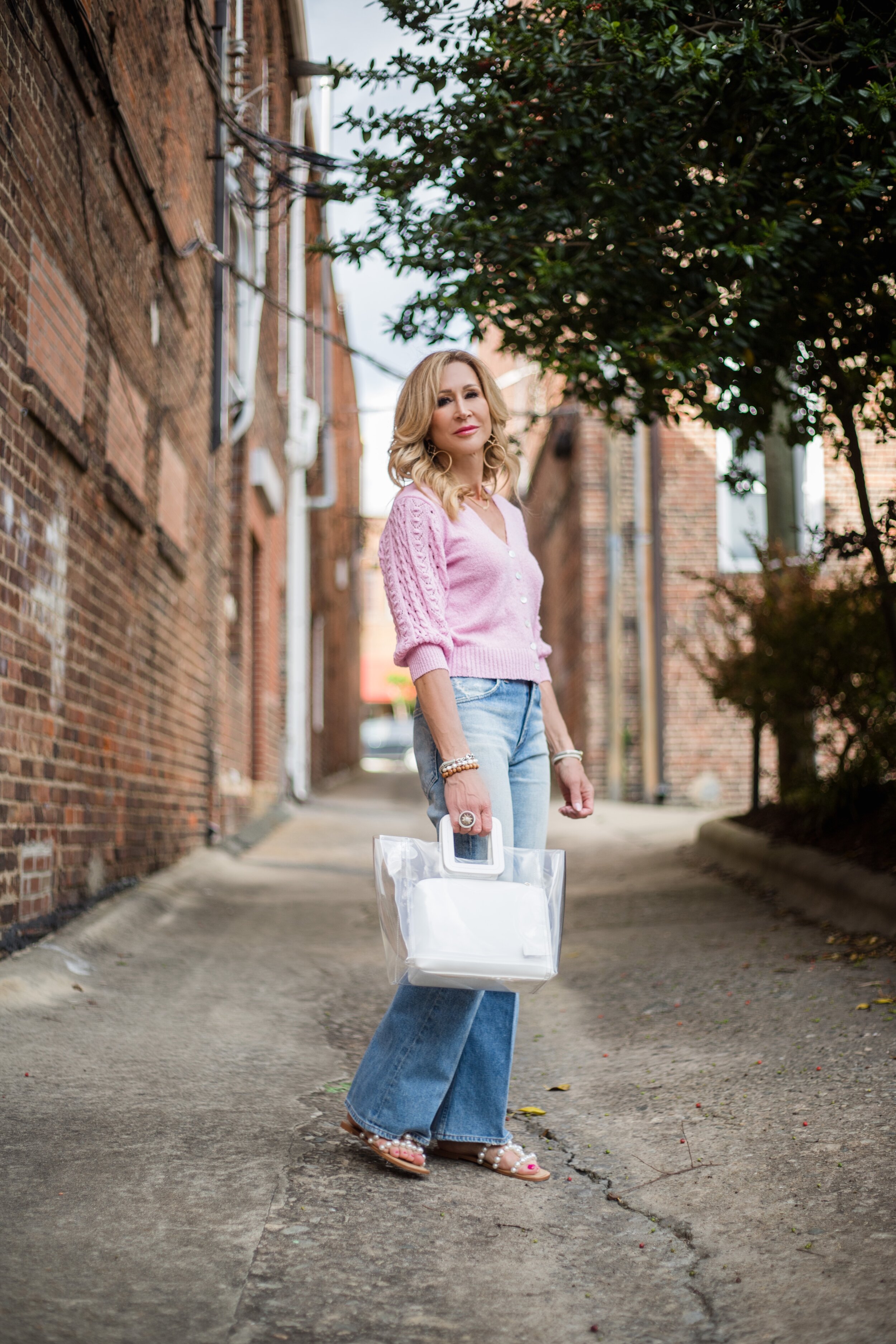 Heartloom Sweater with Wide Leg Jeans - Crazy Blonde Life