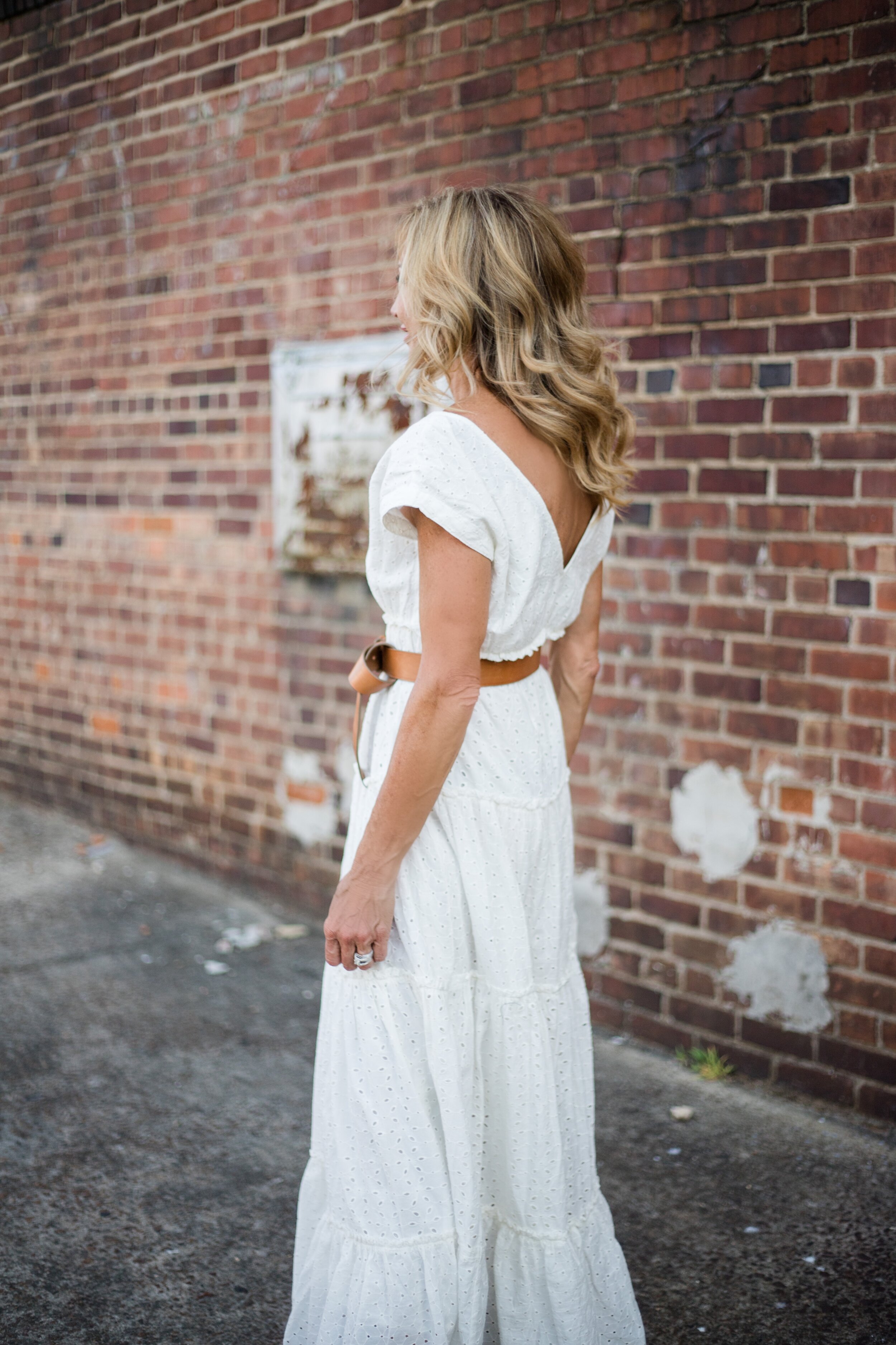 white fall dress