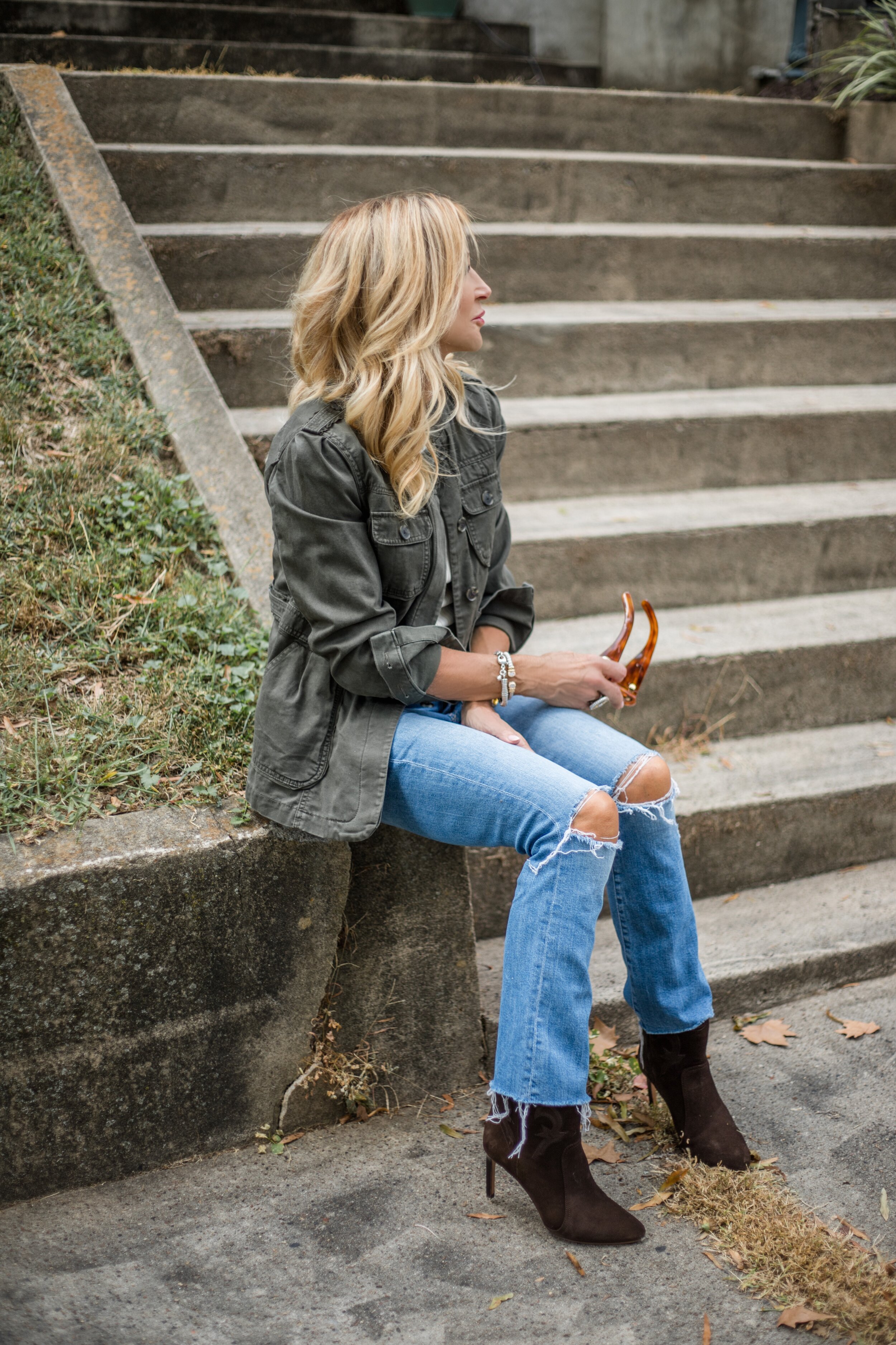 Styling Off White Sock Boots for Fall - This Blonde's Shopping Bag