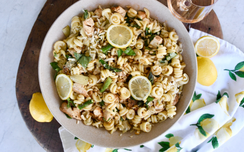 Lemony Chicken &amp; Pasta Salad with Asparagus - The Perfect Spring Dinner