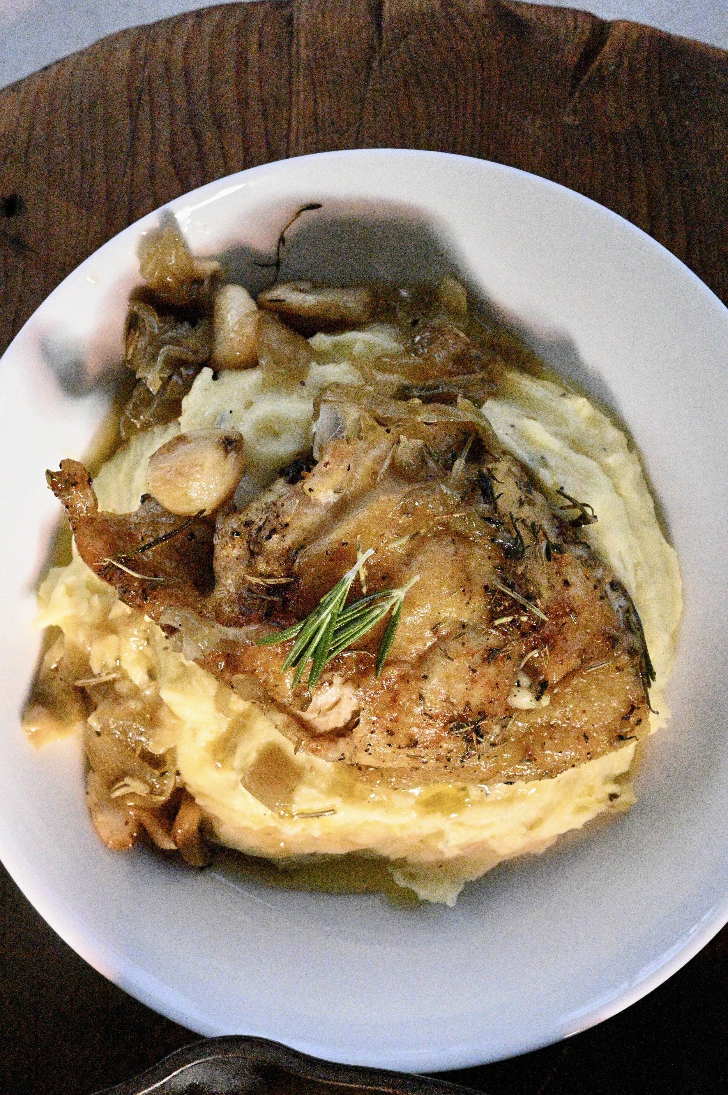 Roasted Chicken with Garlic &amp; Fresh Herbs - Mashed Potatoes Mandatory