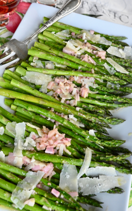 Roasted Asparagus with Shallot Vinaigrette