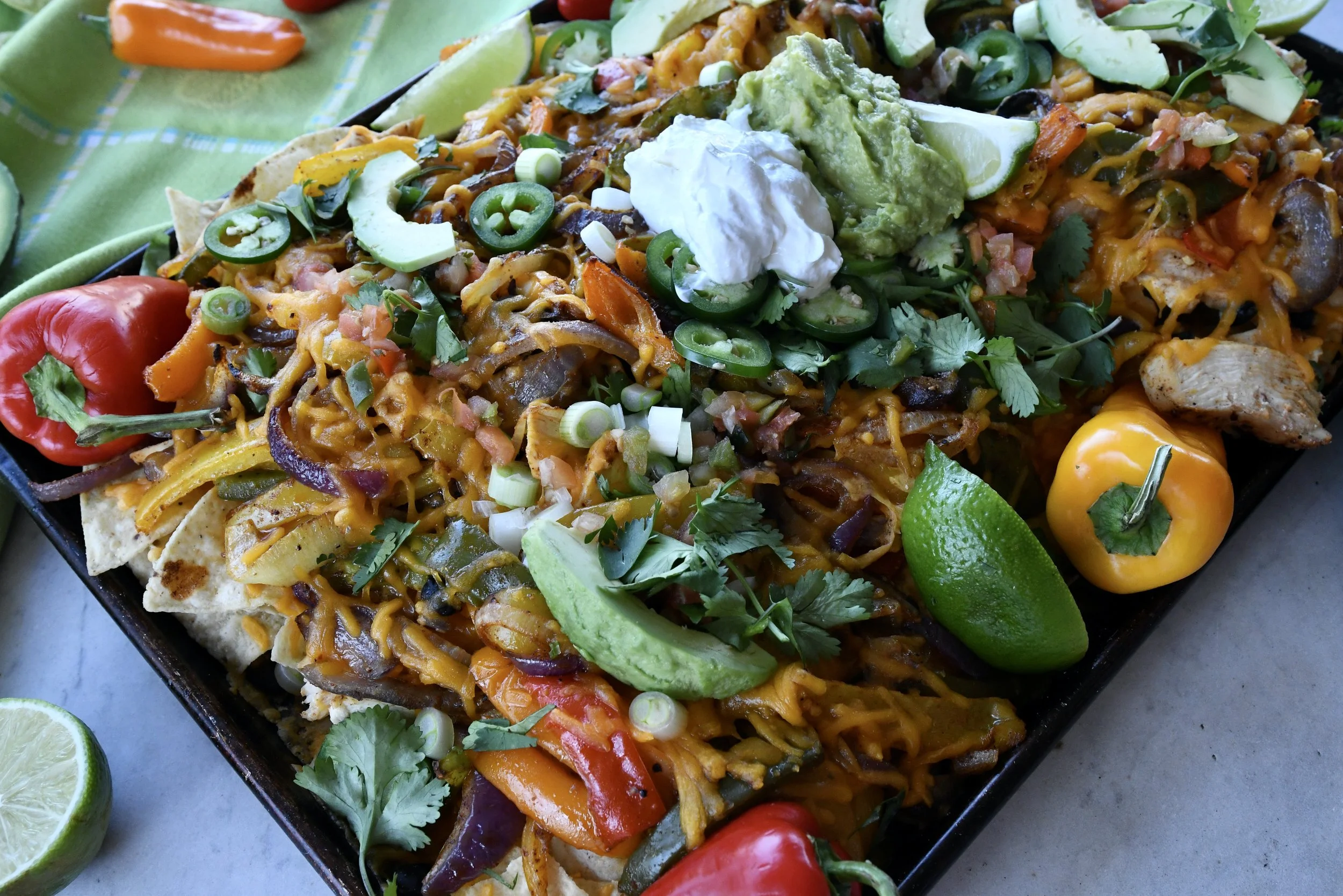 Loaded Chicken & Black Bean Nachos Just In Time for the Super Bowl