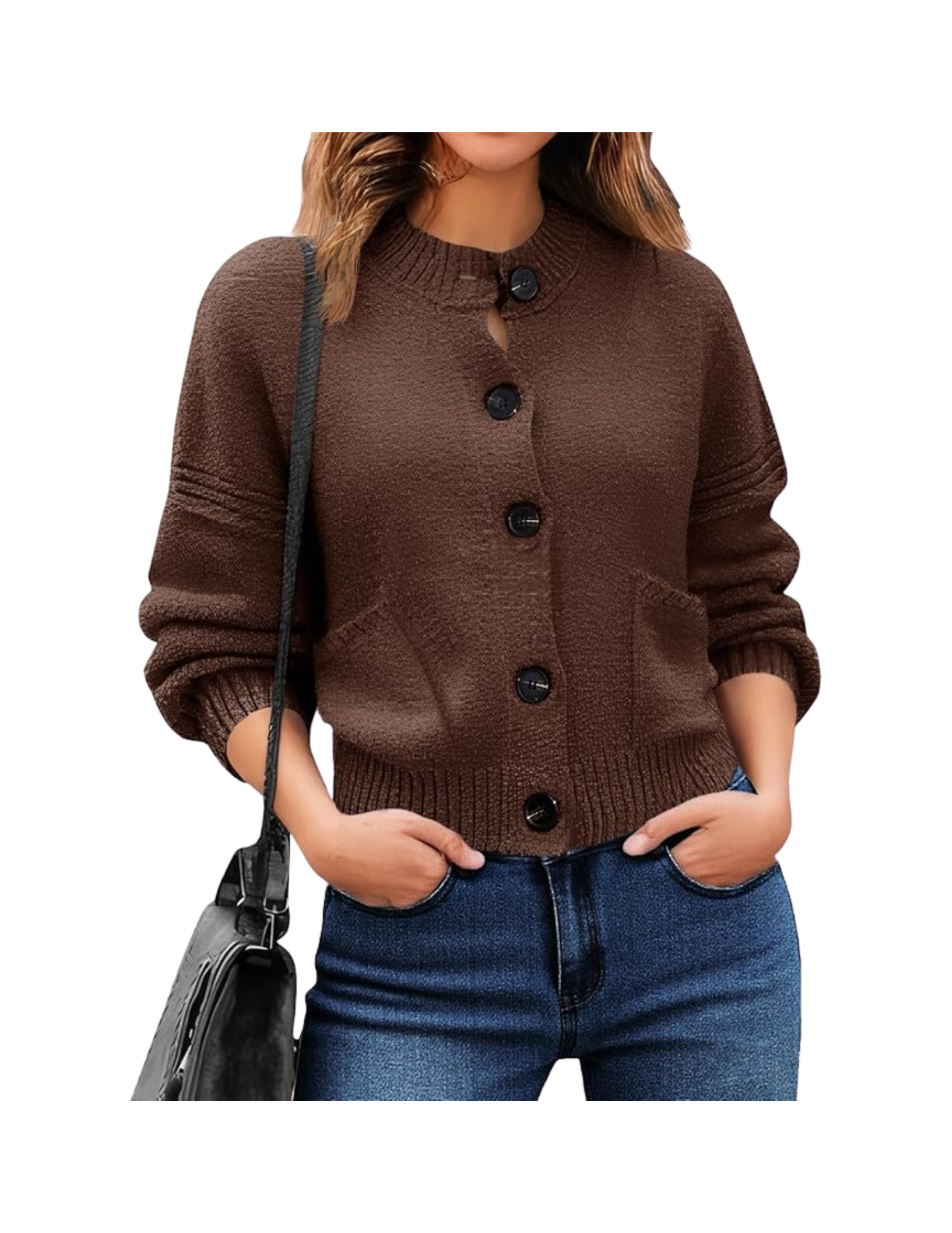  A slightly cropped cardigan is perfect to thrown on with a pair of jeans on a chilly evening! 