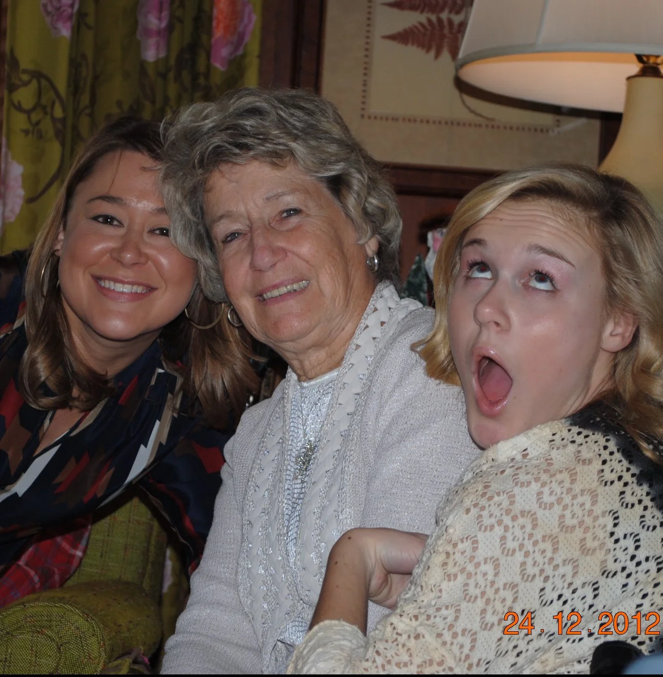  My daughters Lauren & Sarah with my mom 