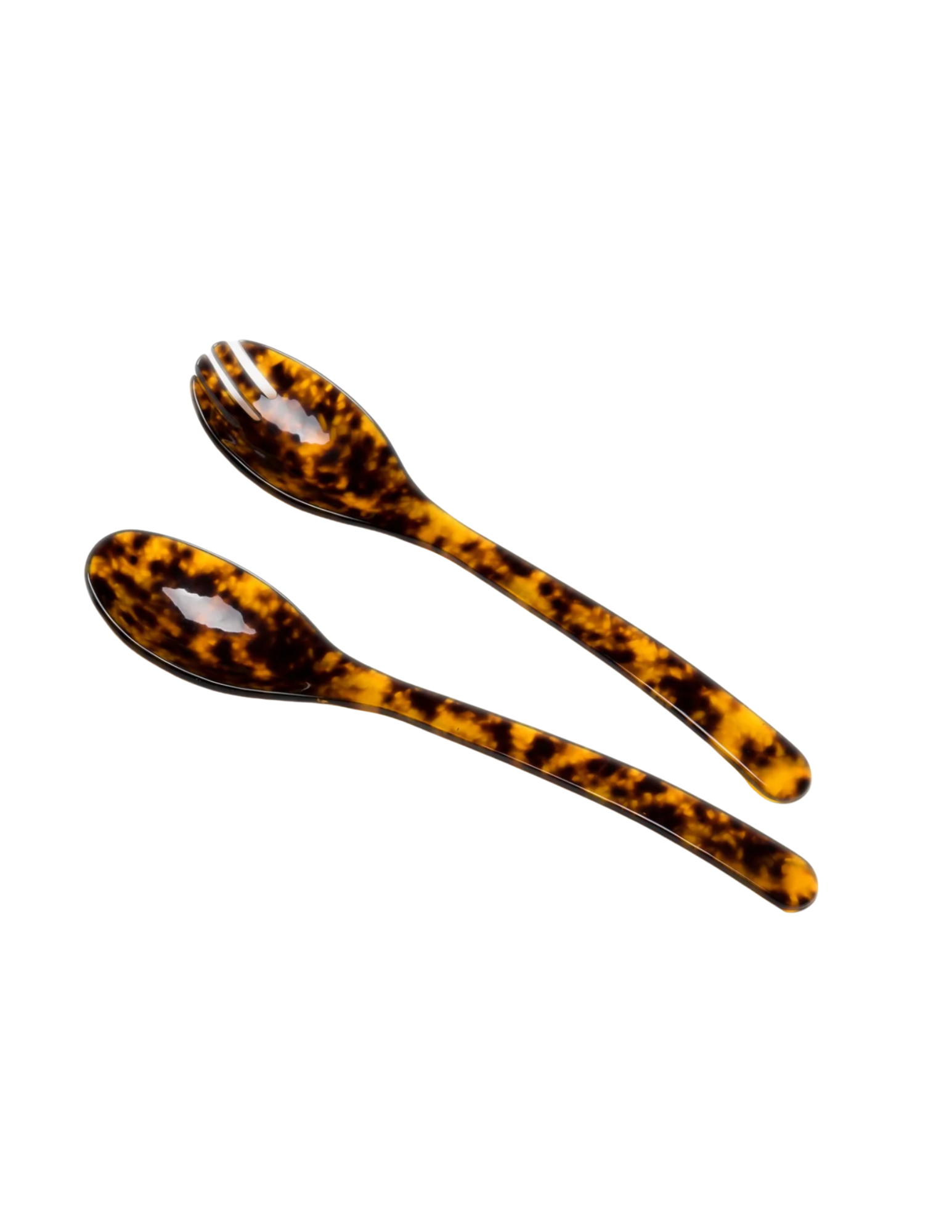 Two tortoiseshell patterned hair clips