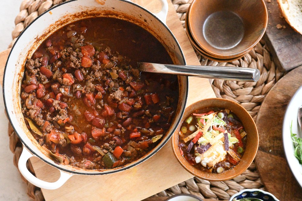Cold Weather Dinner - Hearty Chili with Beef & Beans — Crazy Blonde Life